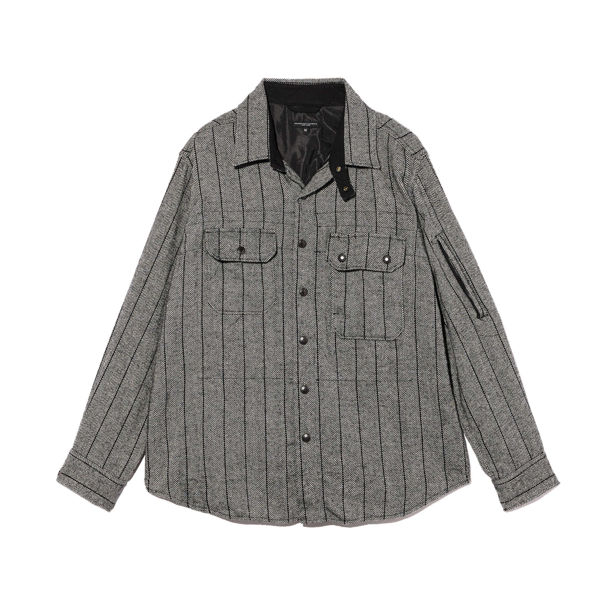 CPO Shirt Jacket - Dark Grey Wool Striped HB