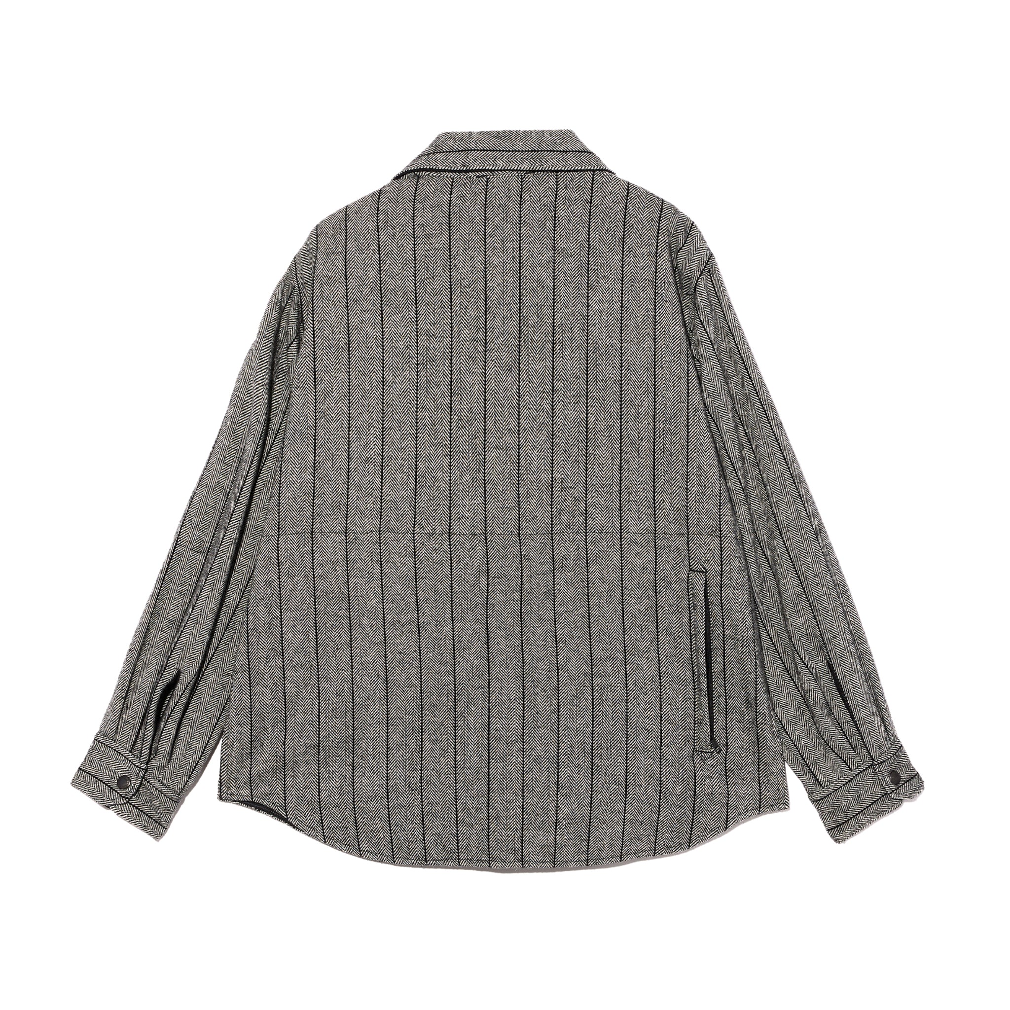 CPO Shirt Jacket - Dark Grey Wool Striped HB
