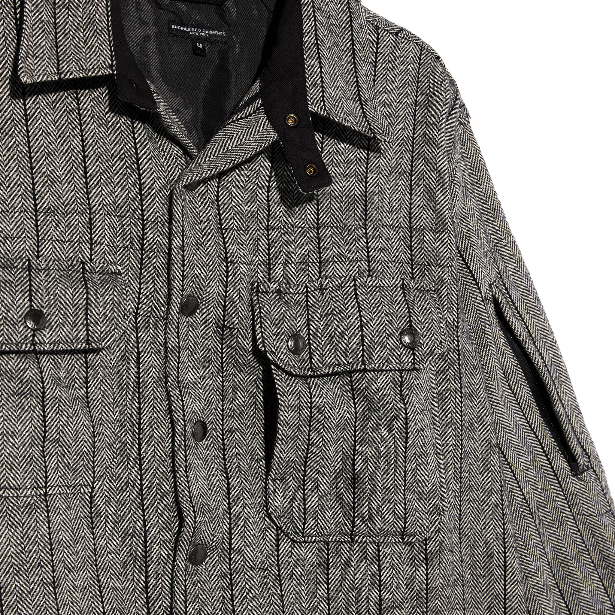 CPO Shirt Jacket - Dark Grey Wool Striped HB