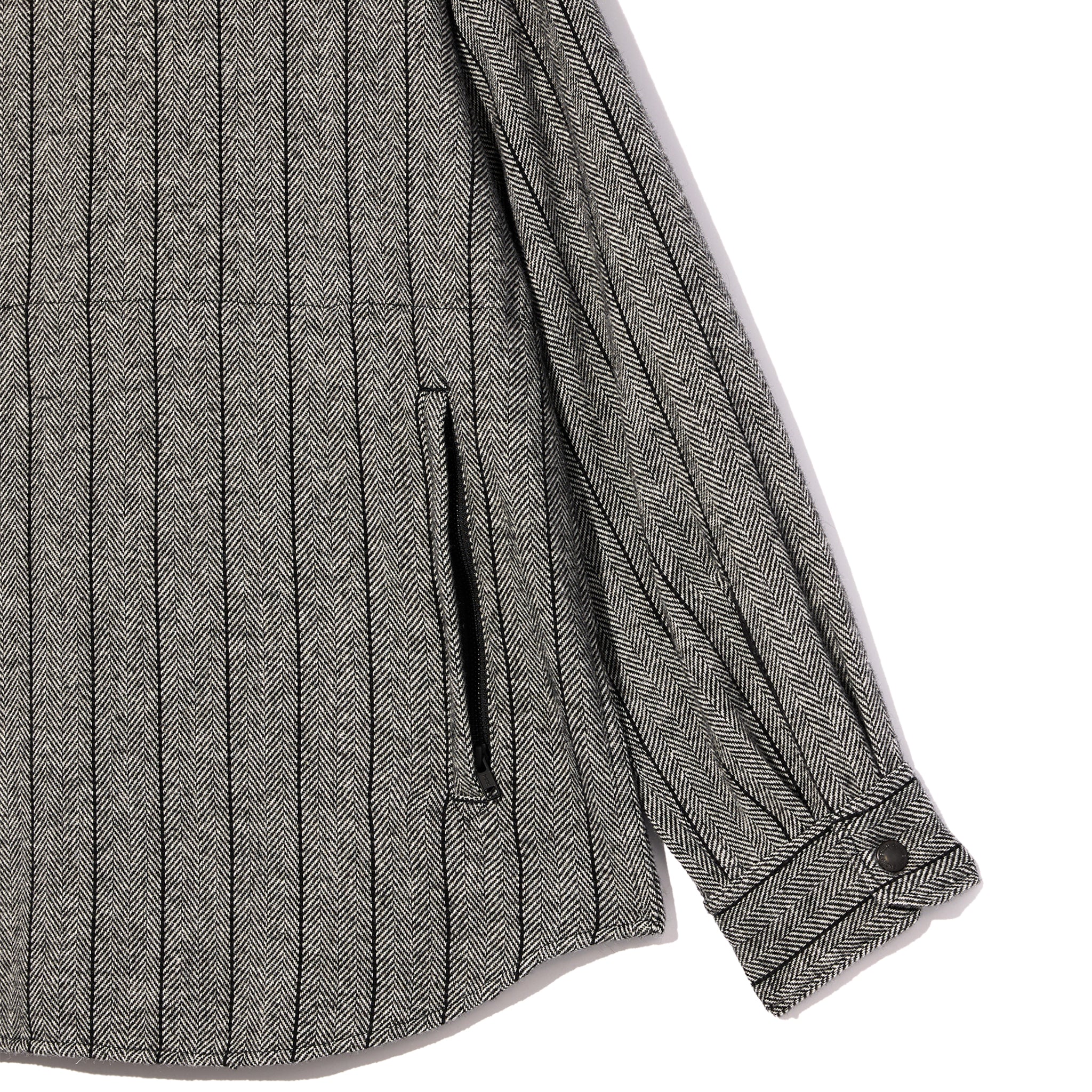 CPO Shirt Jacket - Dark Grey Wool Striped HB