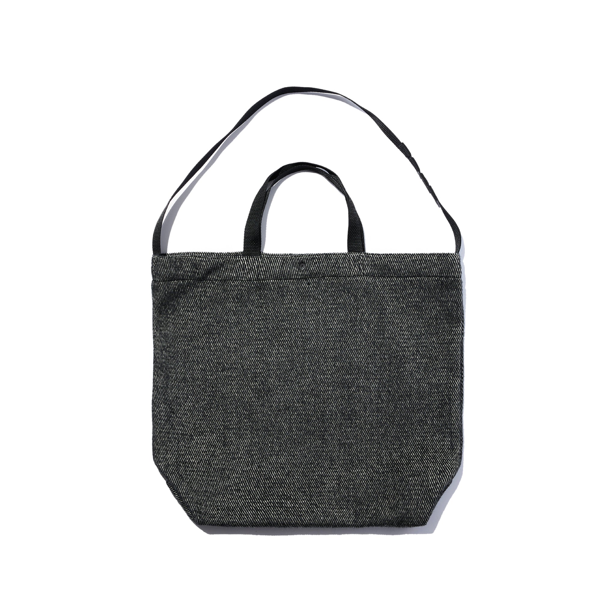 Carry All Tote - Black Wool Shaggy Twill
