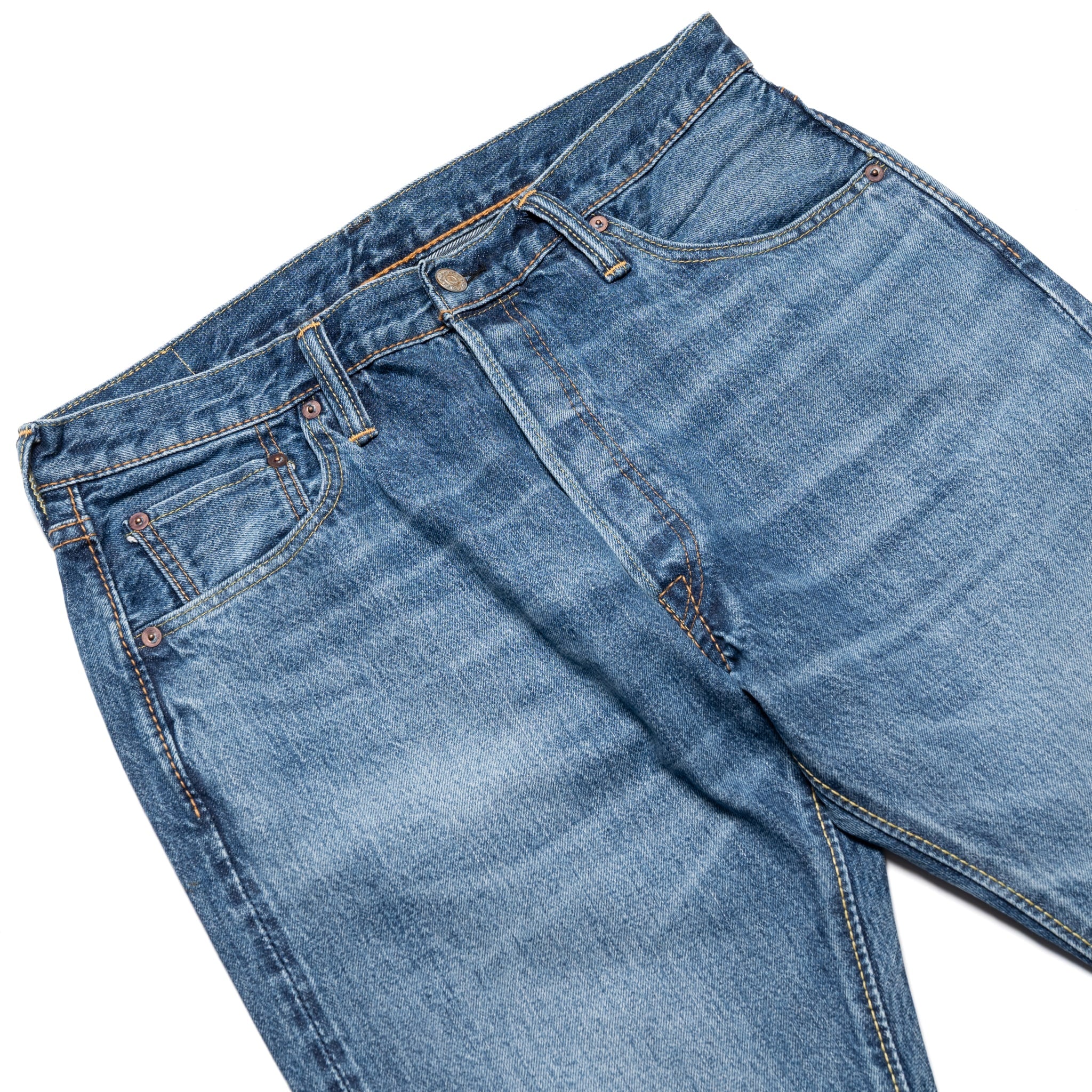 Pure Blue Japan USED-019-ID Relaxed Taper 14oz Selvedge Denim