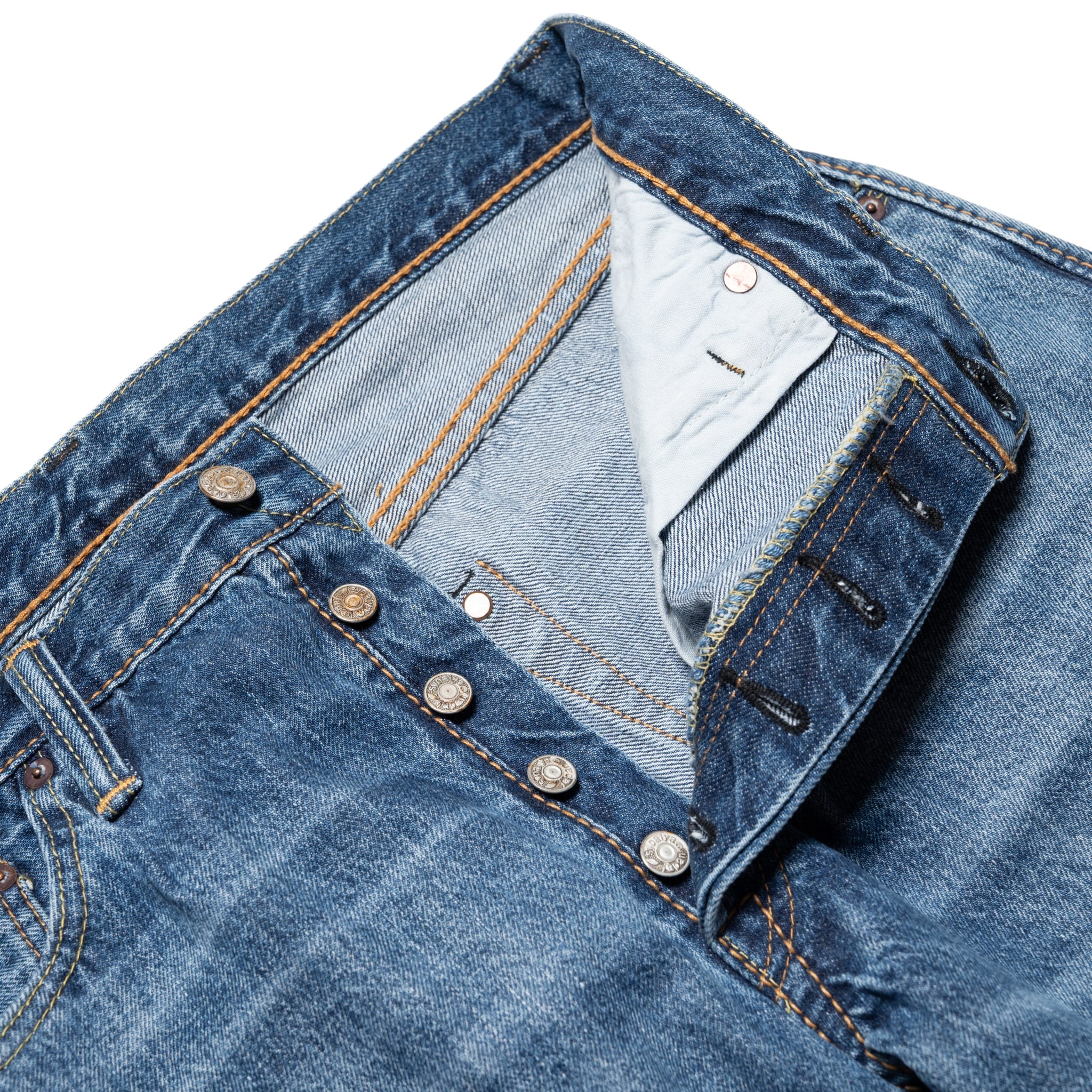 Pure Blue Japan USED-019-ID Relaxed Taper 14oz Selvedge Denim