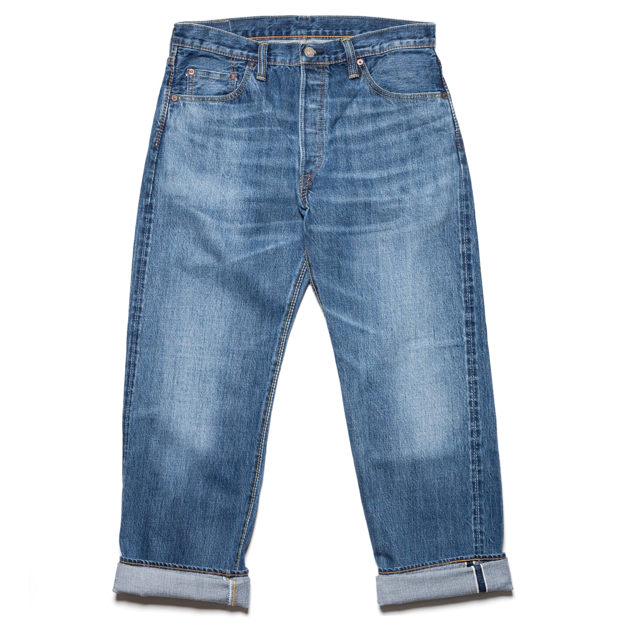 Pure Blue Japan USED-003-ID Regular Straight 14oz Selvedge Denim