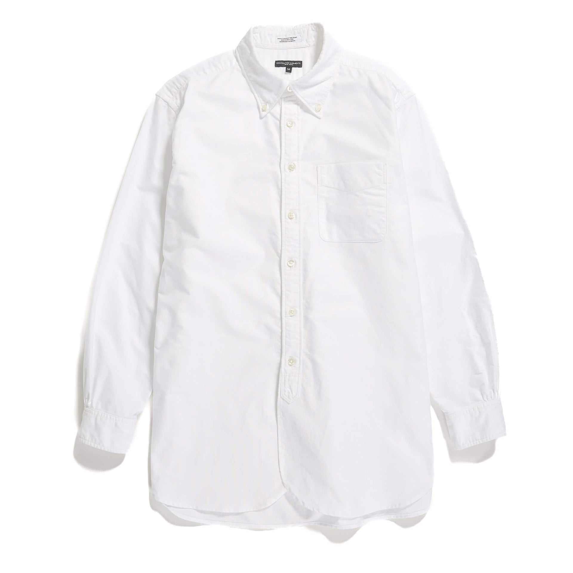 Engineered Garments | 19 Century BD Shirt | White Cotton Oxford 