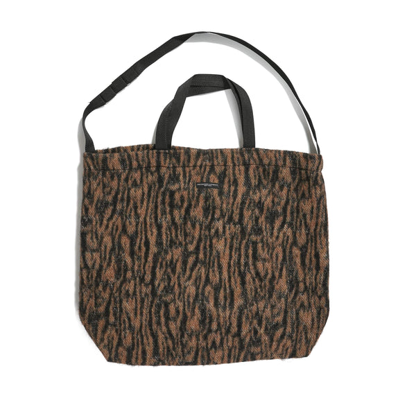 Engineered Garments Carry All Tote Brown Acrylic Poly Bark Jacquard