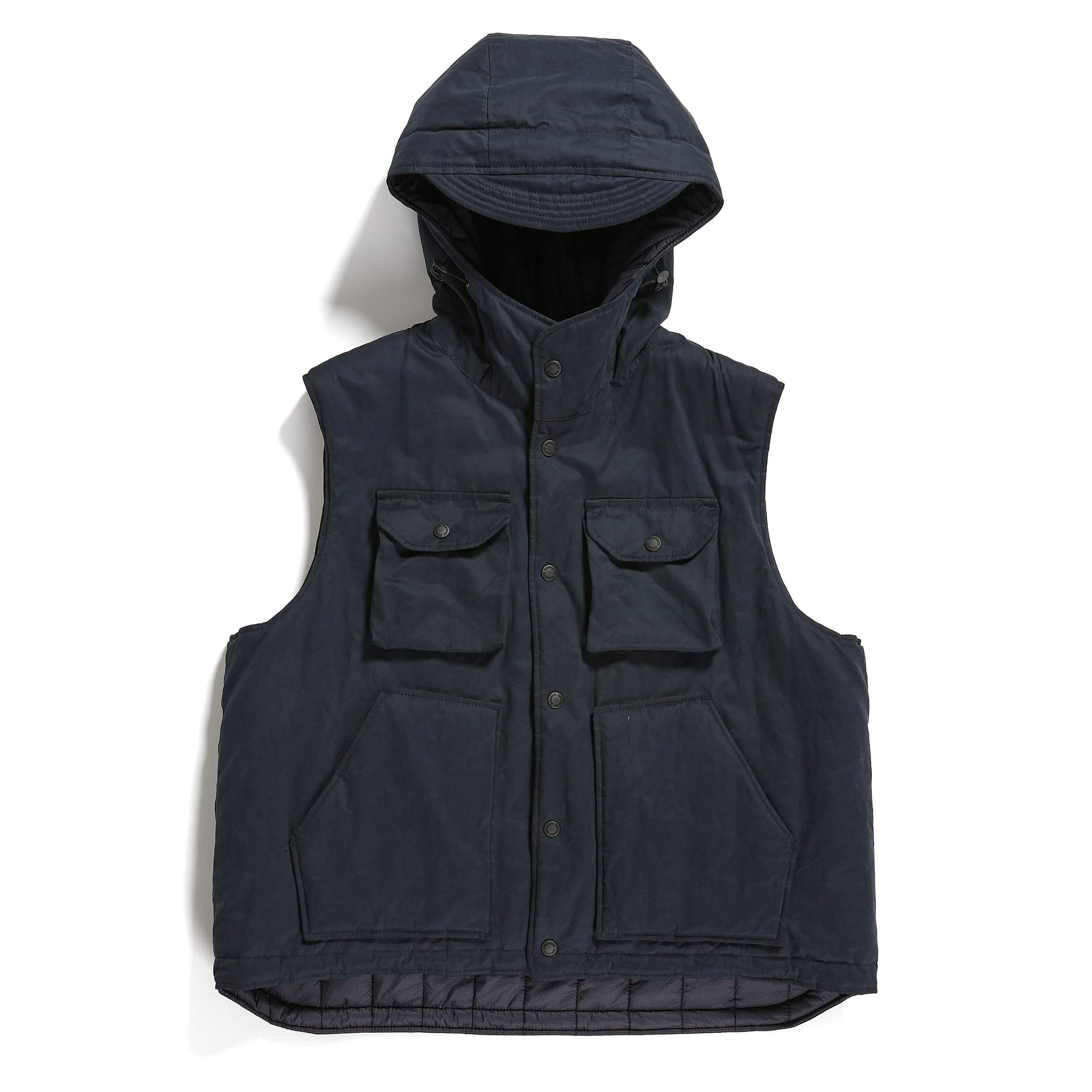 Engineered Garments Field Vest Dark Navy PC Coated Cloth