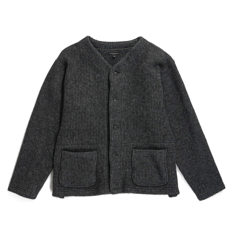 Engineered Garments Knit Cardigan Grey Wool Poly Sweater Knit