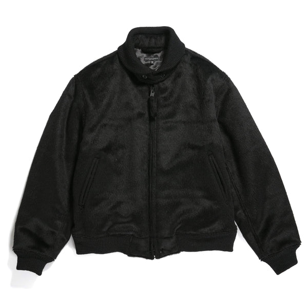 Engineered Garments LL Jacket Black Polyester Wool Shaggy