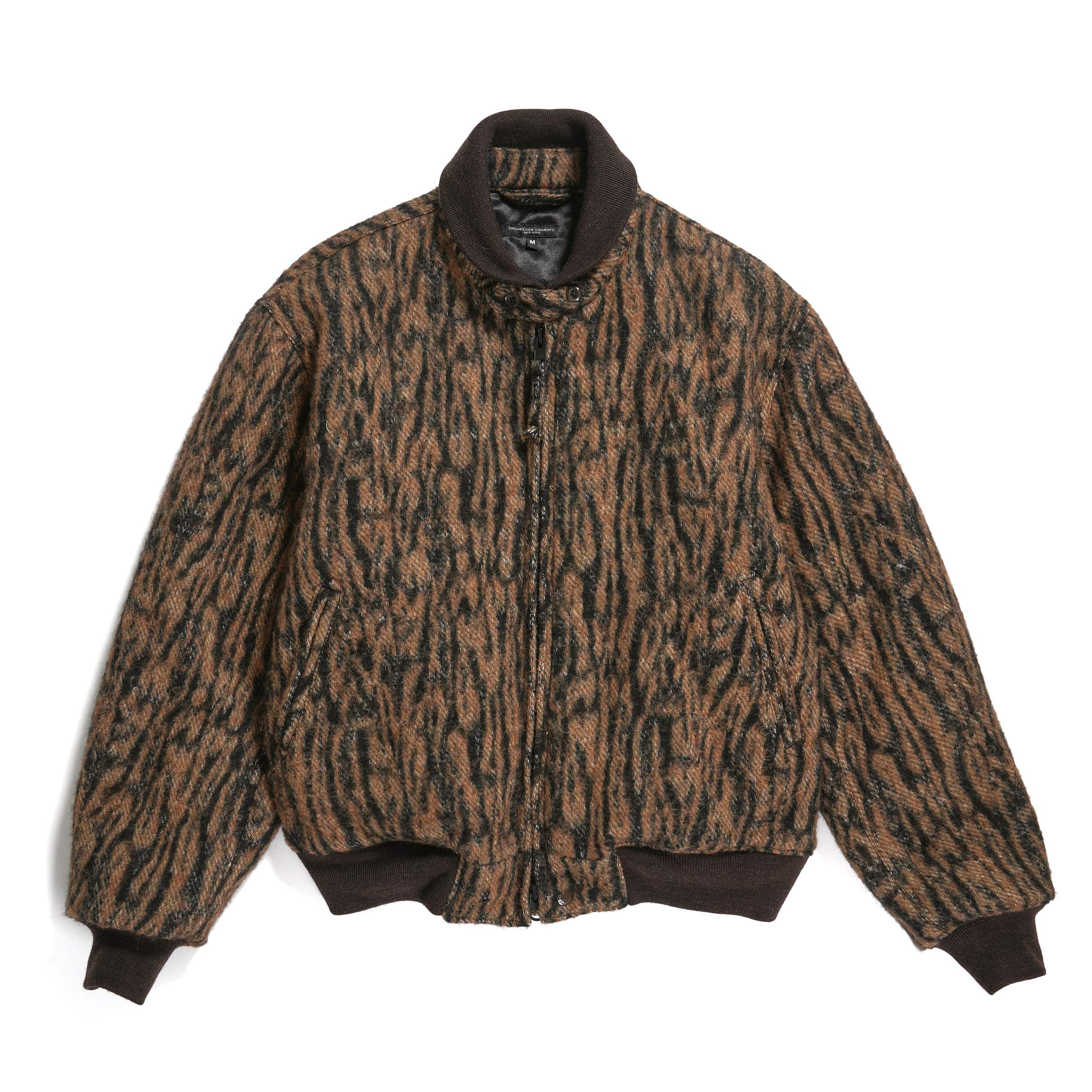 Engineered Garments LL Jacket Brown Acrylic Poly Bark Jacquard