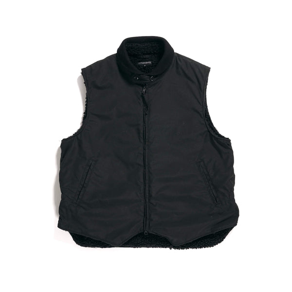 Engineered Garments LL Vest Black Flight Satin Nylon