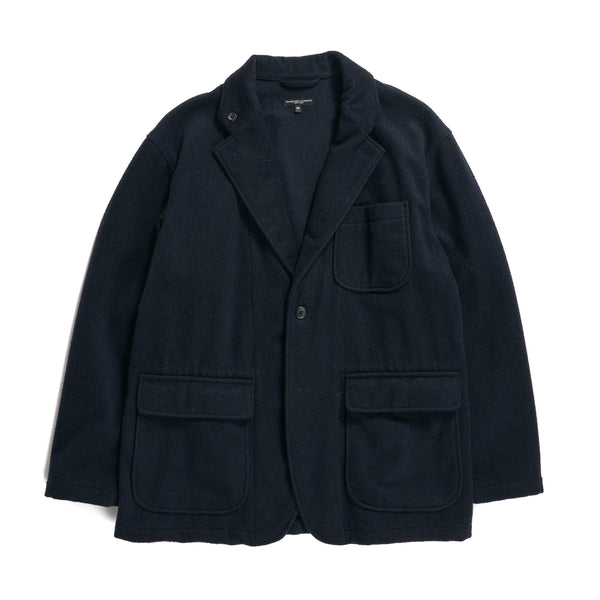 Engineered Garments Loiter Jacket Dark Navy Wool Polyester Heavy Flannel