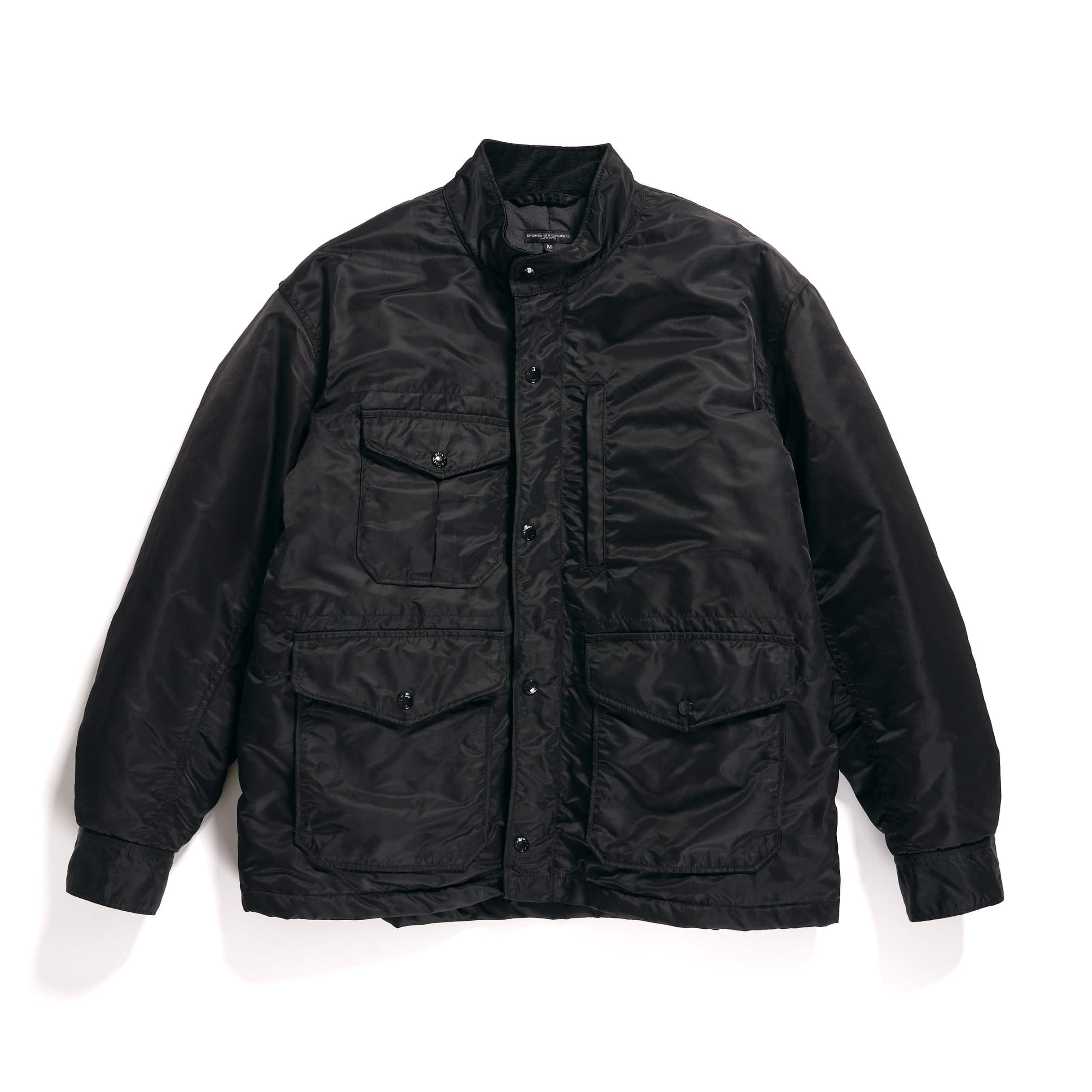 Engineered Garments Pathfinder Jacket Black Flight Satin Nylon