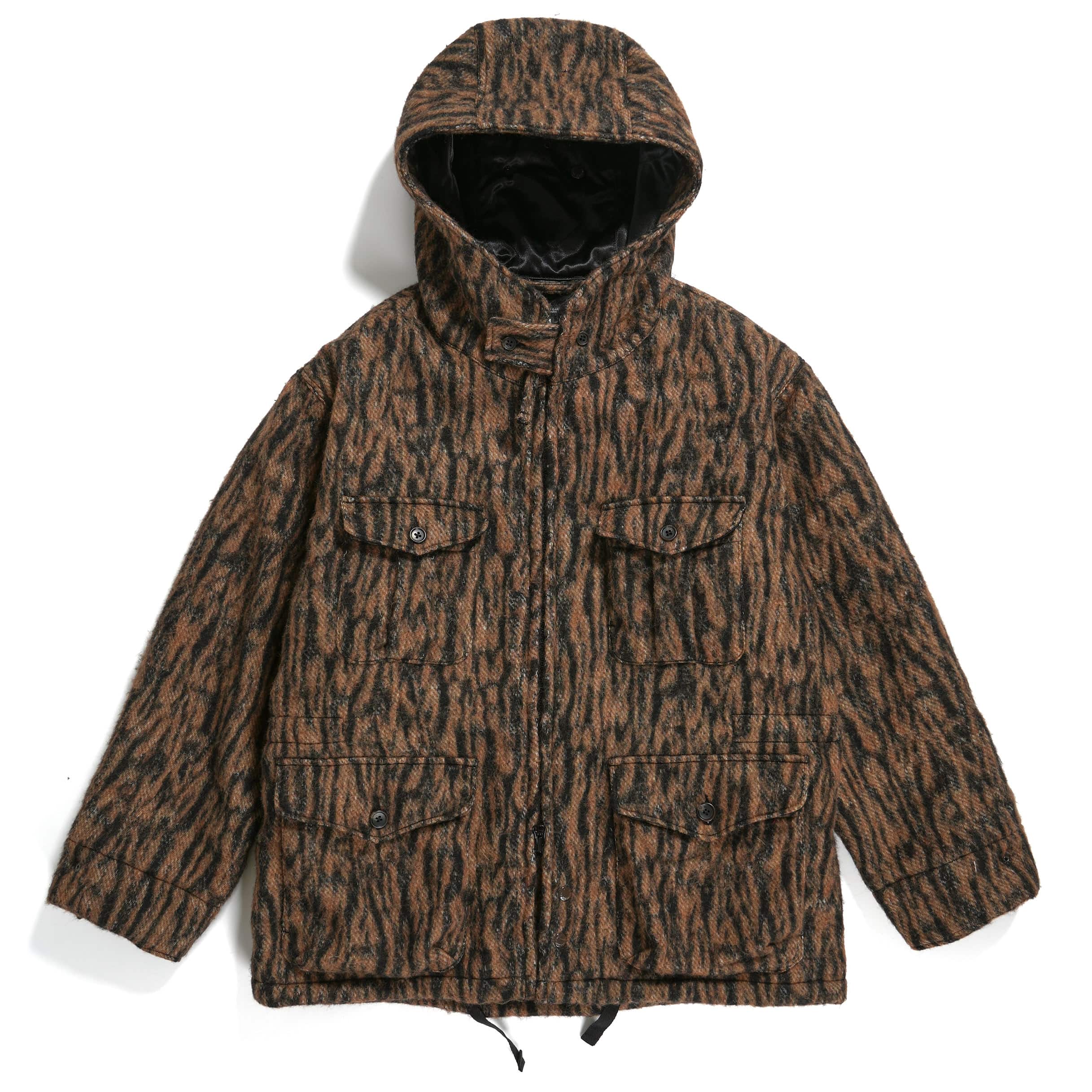 Engineered Garments SAS Jacket Brown Acrylic Poly Bark Jacquard