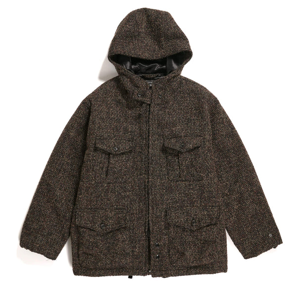 Engineered Garments SAS Jacket Dark Brown Polyester Wool Tweed Boucle
