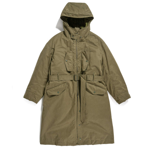 Engineered Garments Storm Coat Olive PC Coated Cloth
