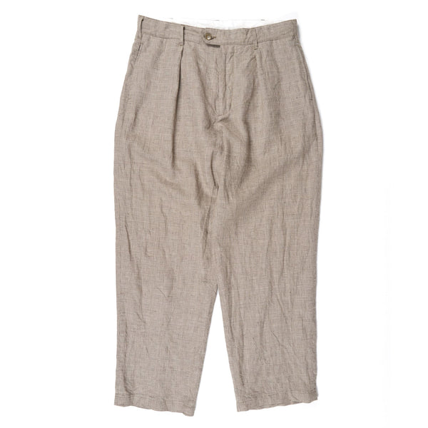 Engineered Garments Carlyle Pant Beige Linen Glen Plaid Front
