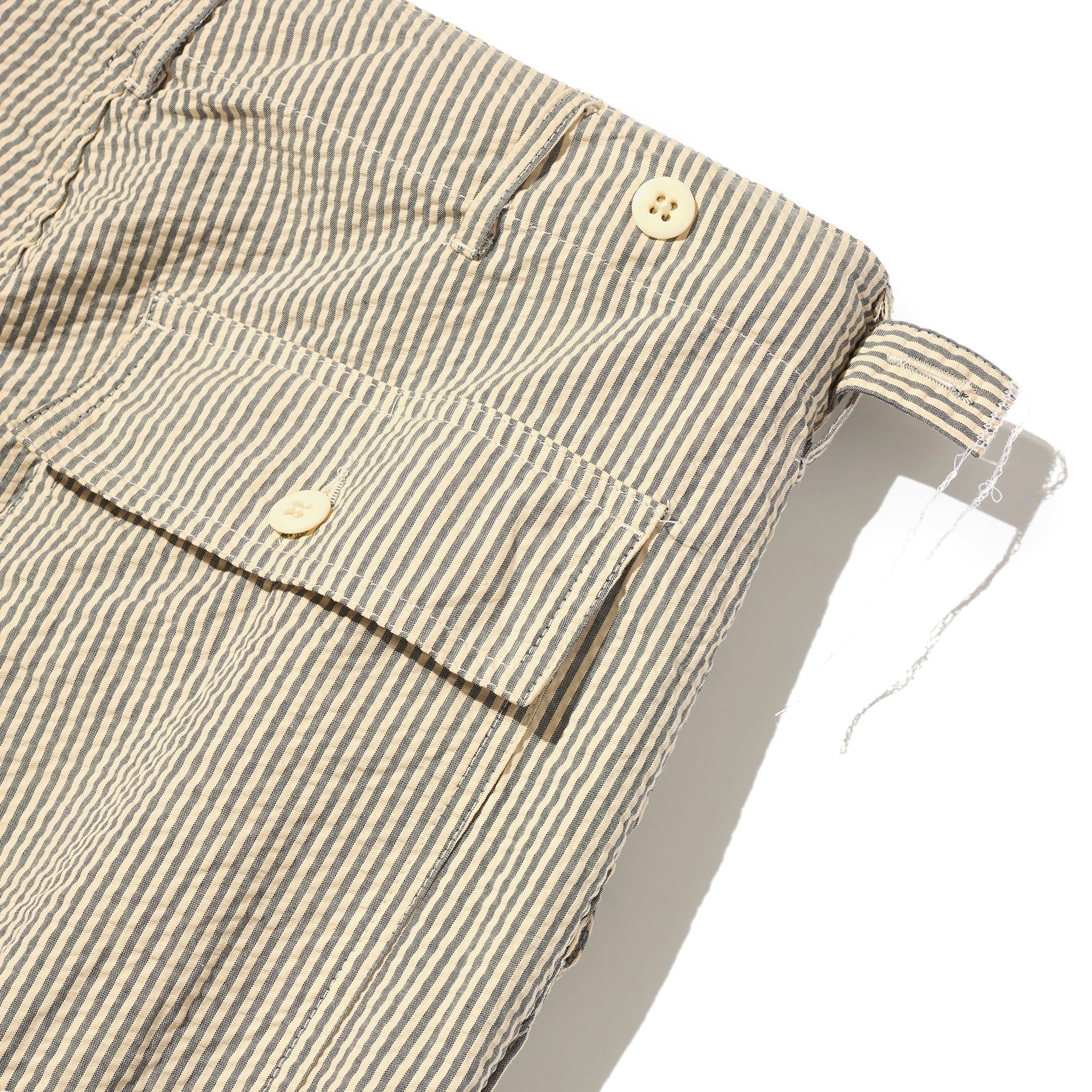 Fatigue Pant - Navy/Natural Cotton Seersucker