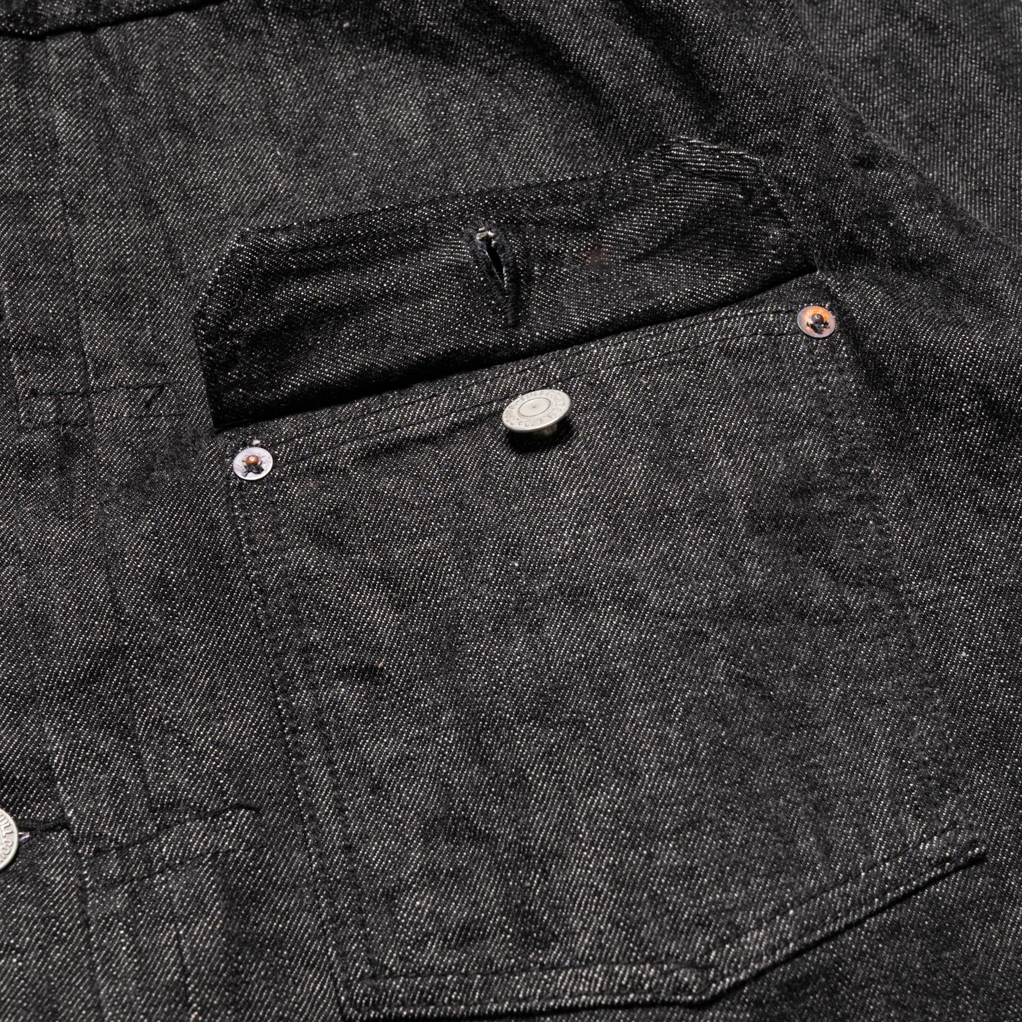 Fullcount 2107BK Type 1 Black Denim Jacket | BlackBlue