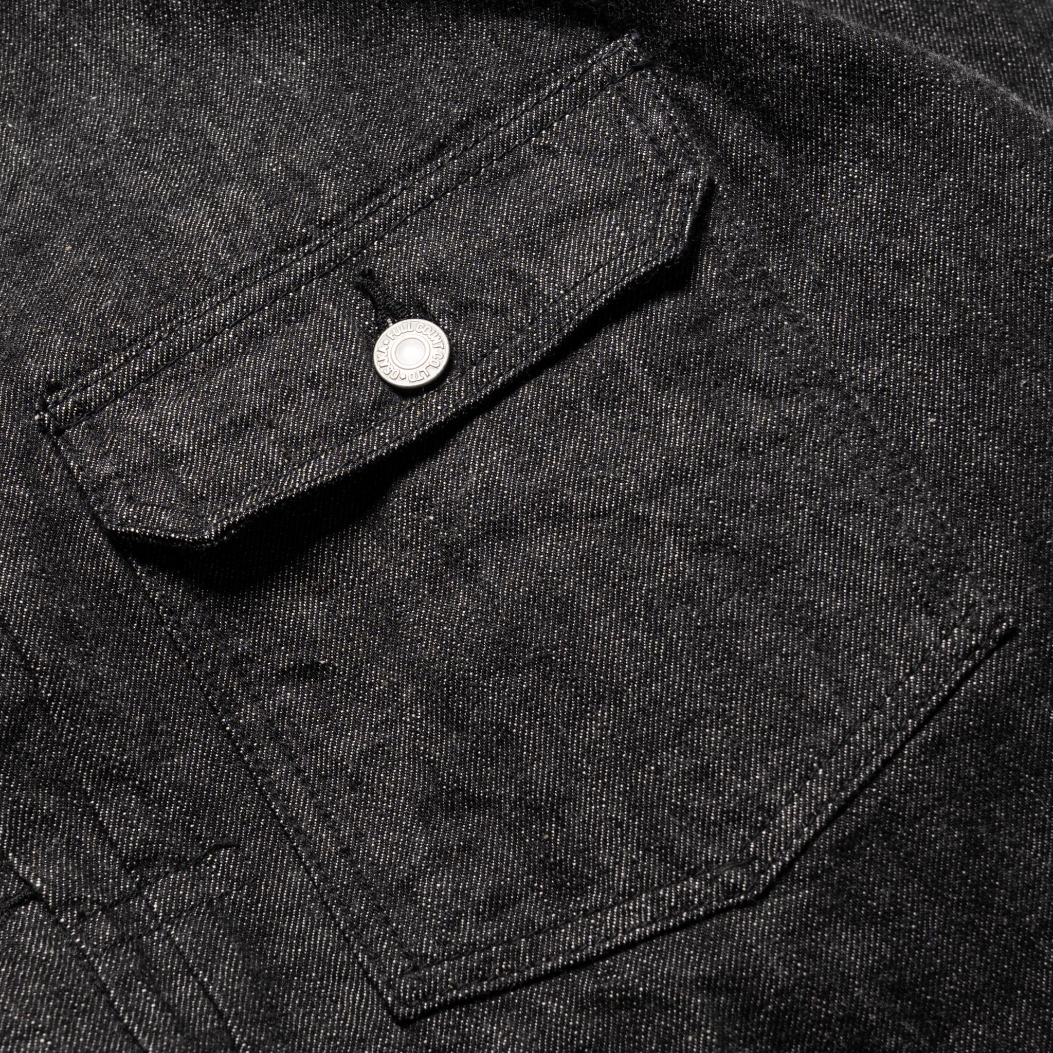 Fullcount 2107BK Type 1 Black Denim Jacket | BlackBlue