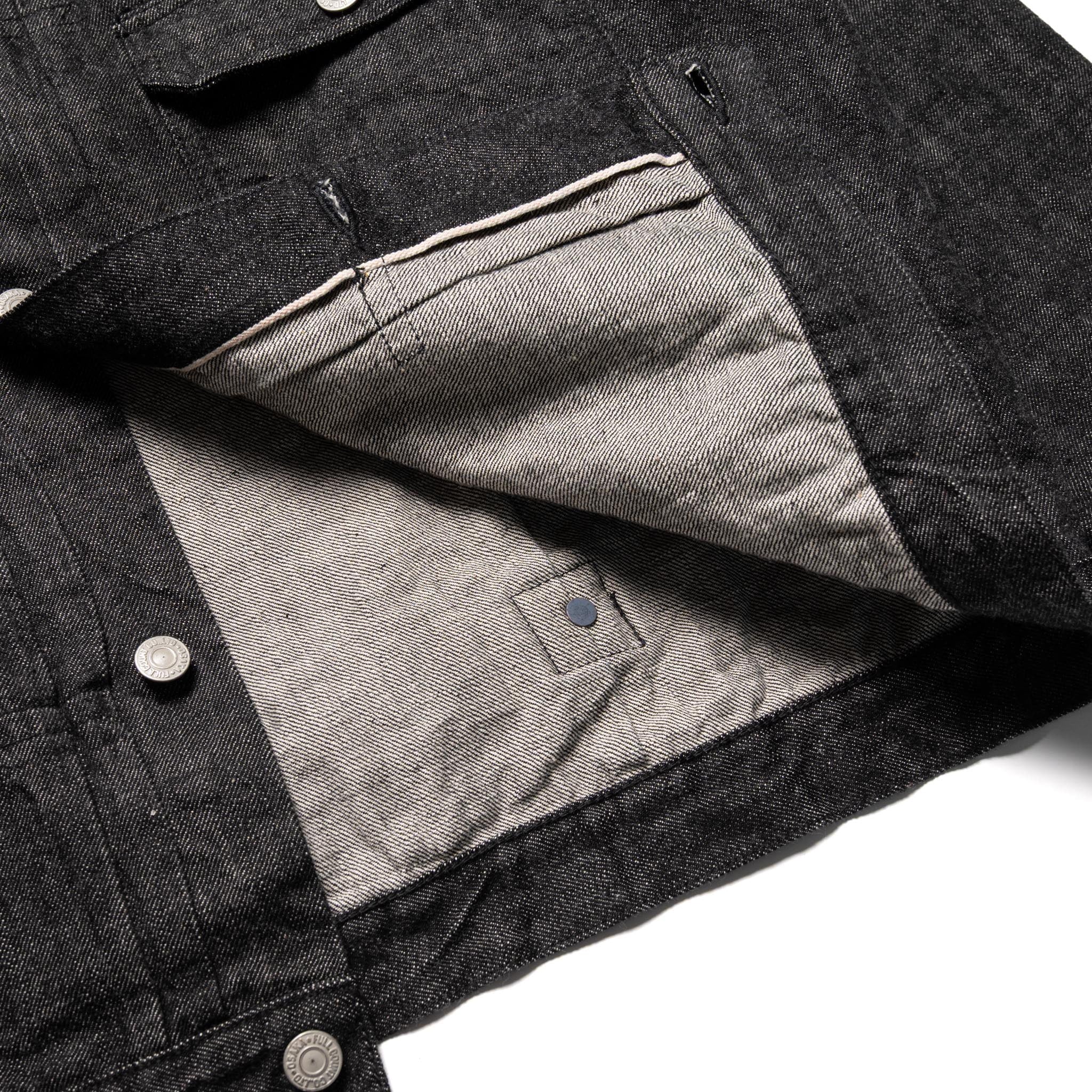 Fullcount 2107BK Type 1 Black Denim Jacket | BlackBlue
