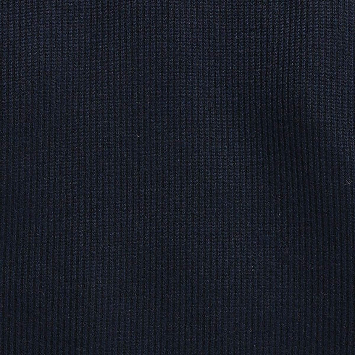 Engineered Garments High Mock Knit Vest Navy Wool Poly Sweater Knit Fabric Detail