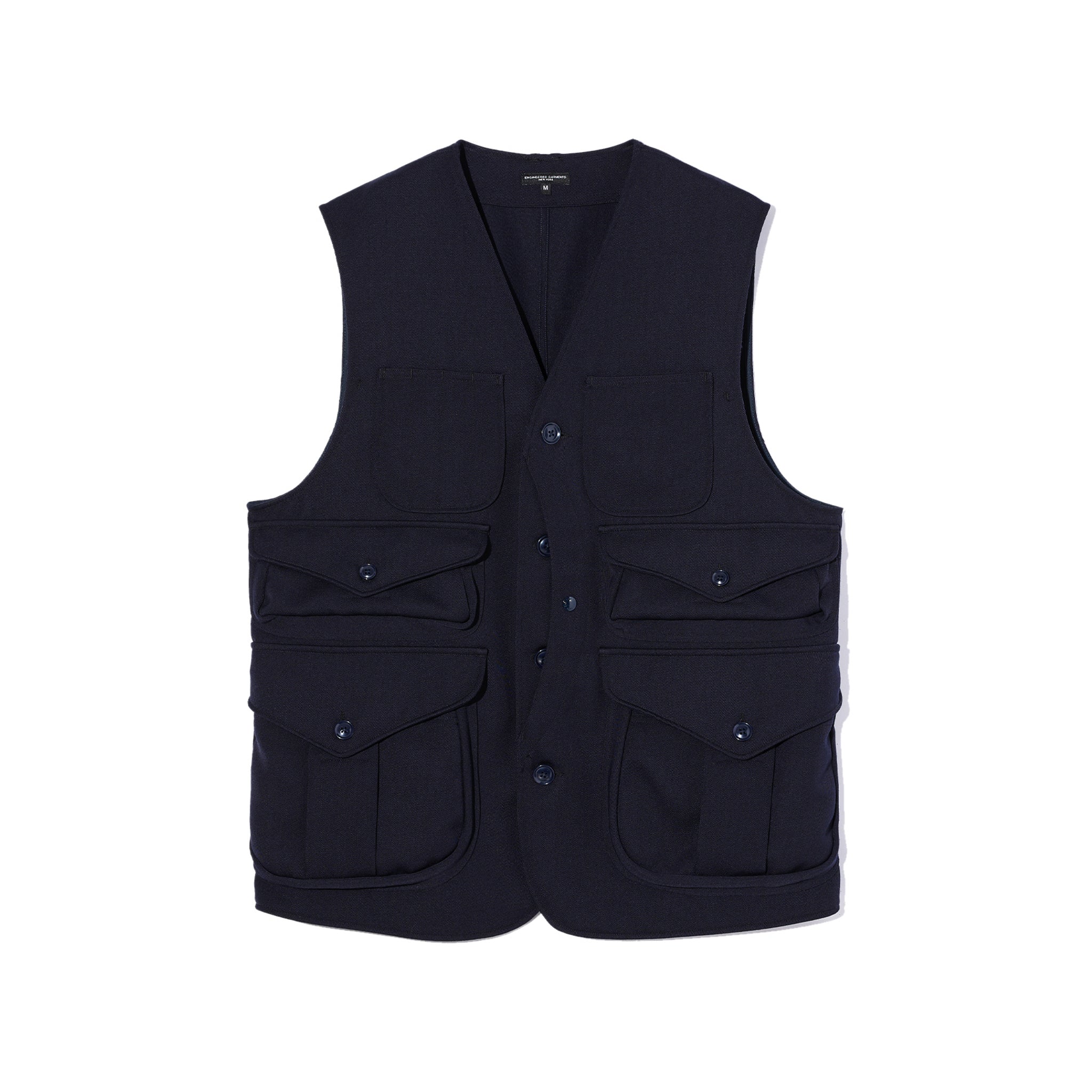 Hunting Jacket - Dark Navy Heavy Wool Elastique