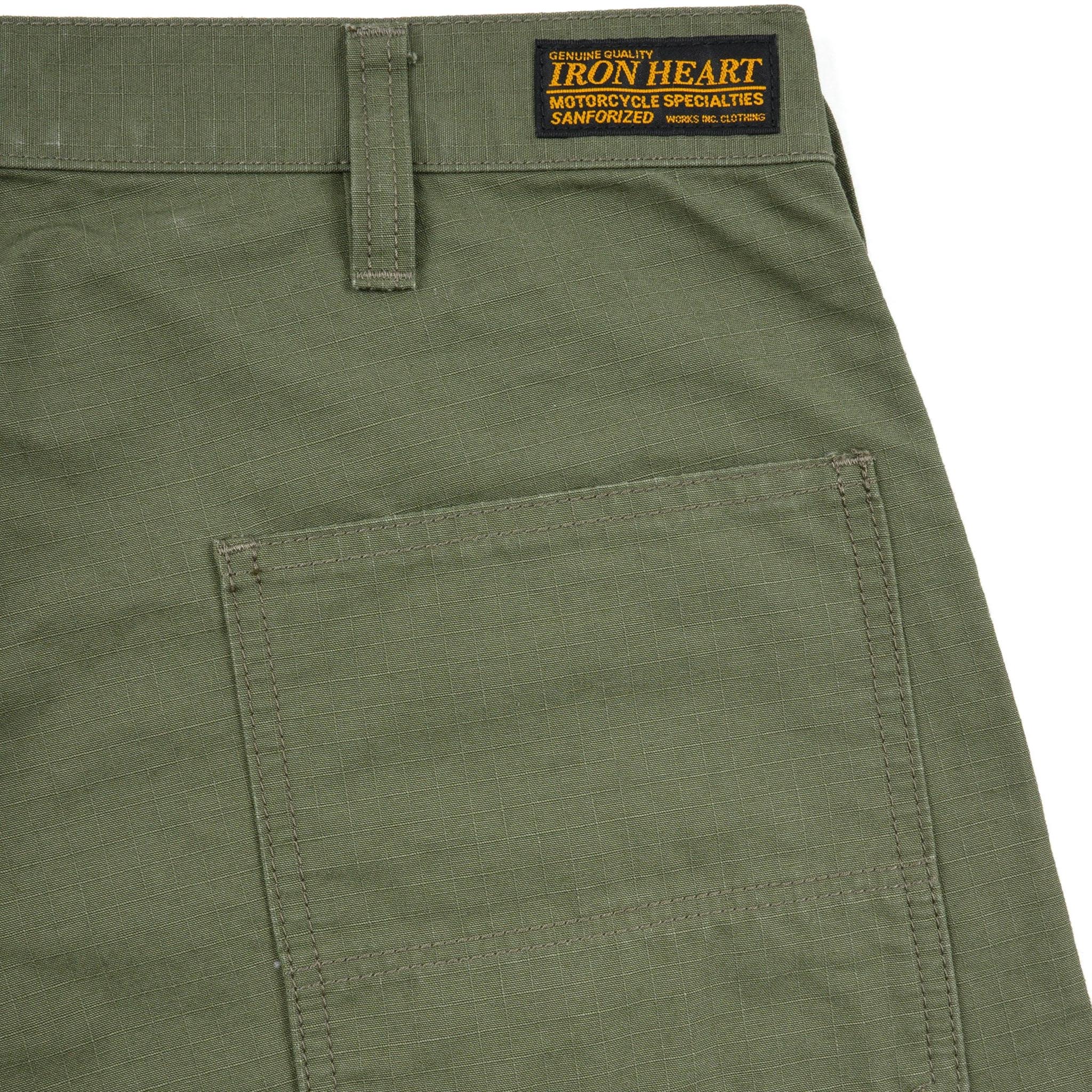 IH-746-GRN 8oz Ripstop Wide Pants Army Green | BlackBlue