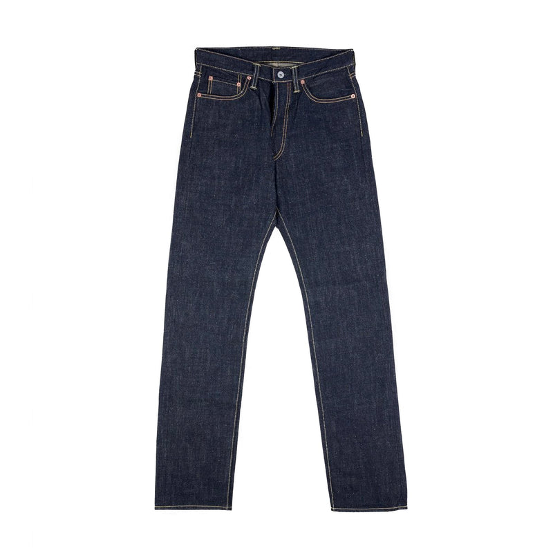 Iron Heart IH-888N 17oz Selvedge Denim Medium/High Rise Tapered Cut Jeans Natural Indigo Front
