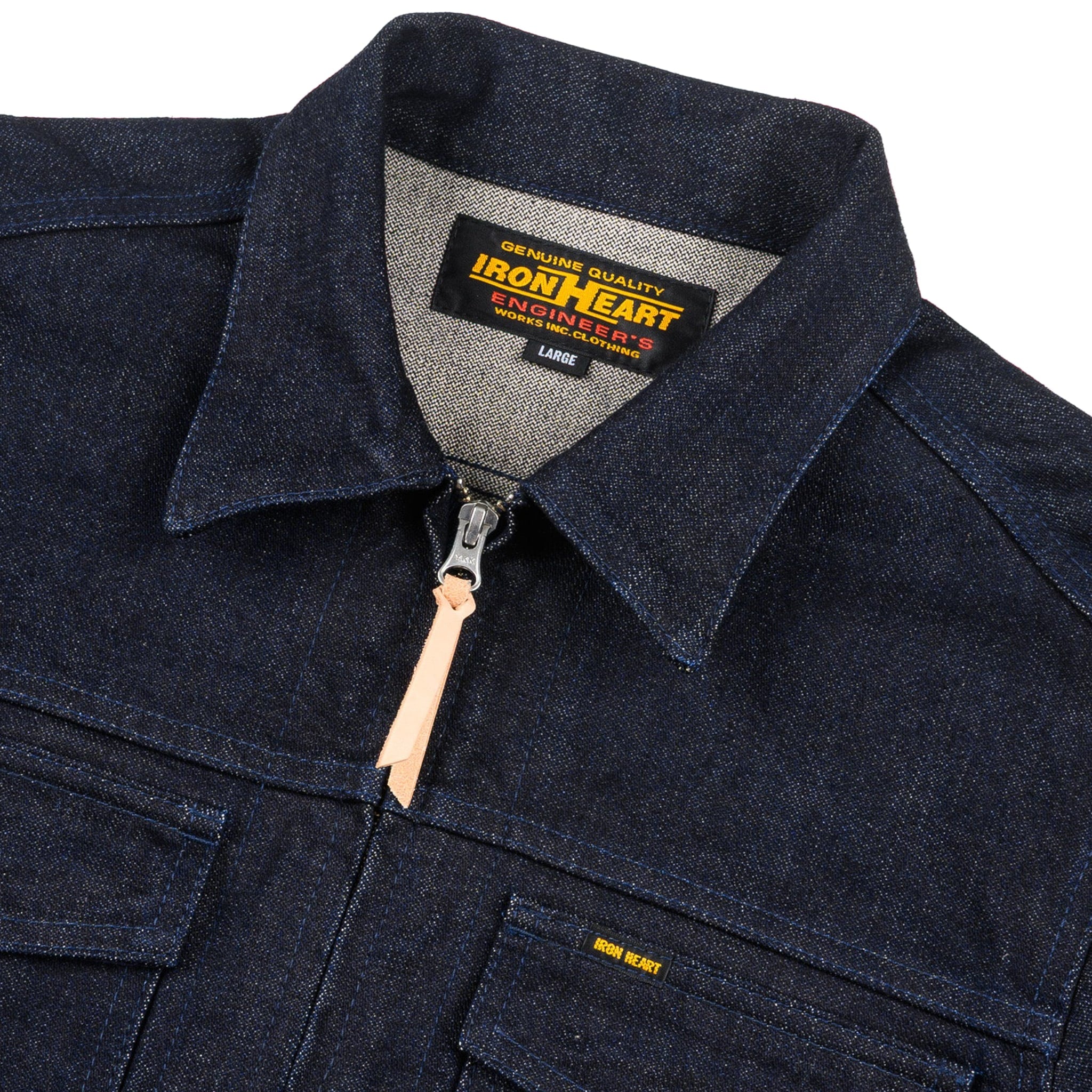 IHJ-122-IND 14oz Broken Twill Selvedge Denim Work Jacket - Indigo