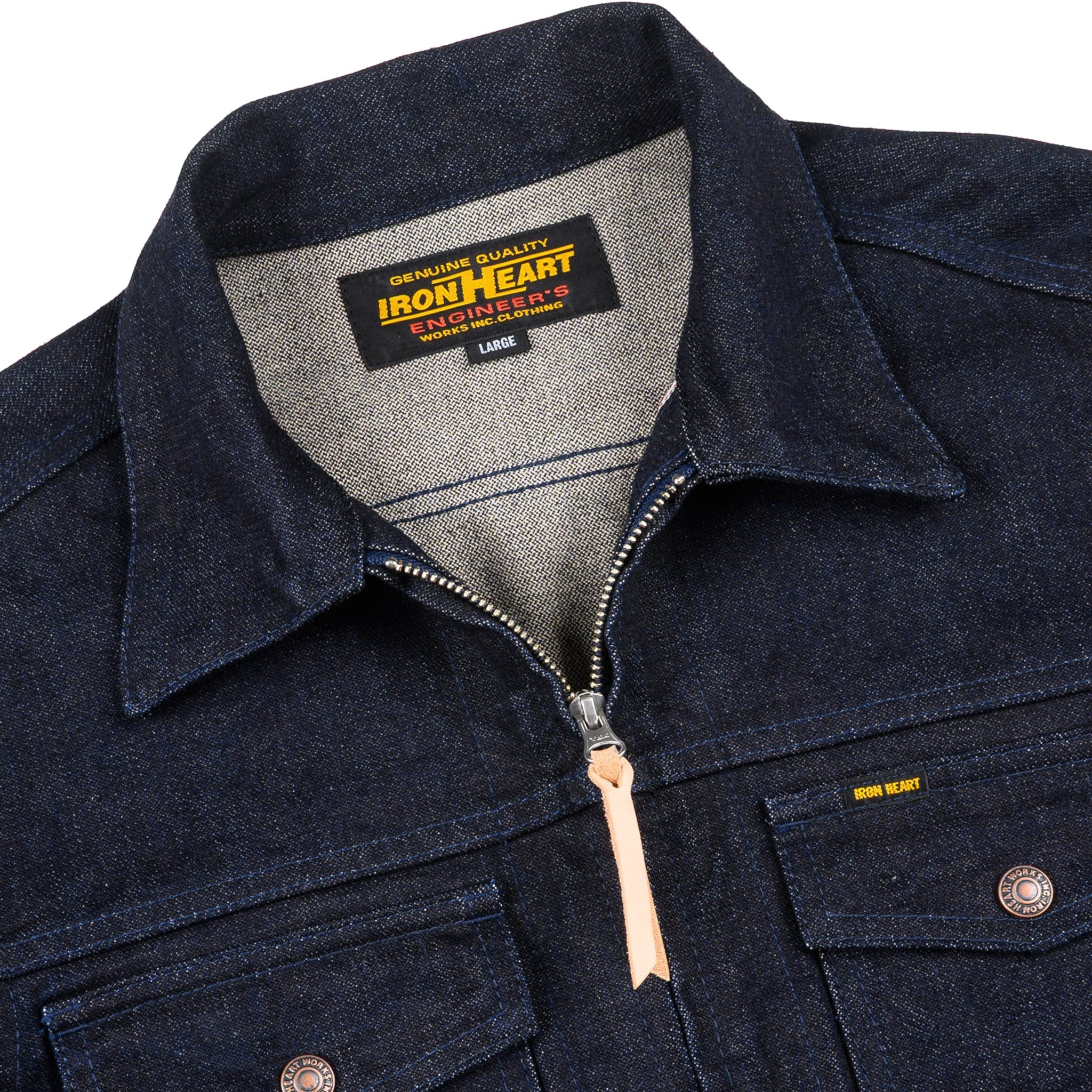 IHJ-122-IND 14oz Broken Twill Selvedge Denim Work Jacket - Indigo