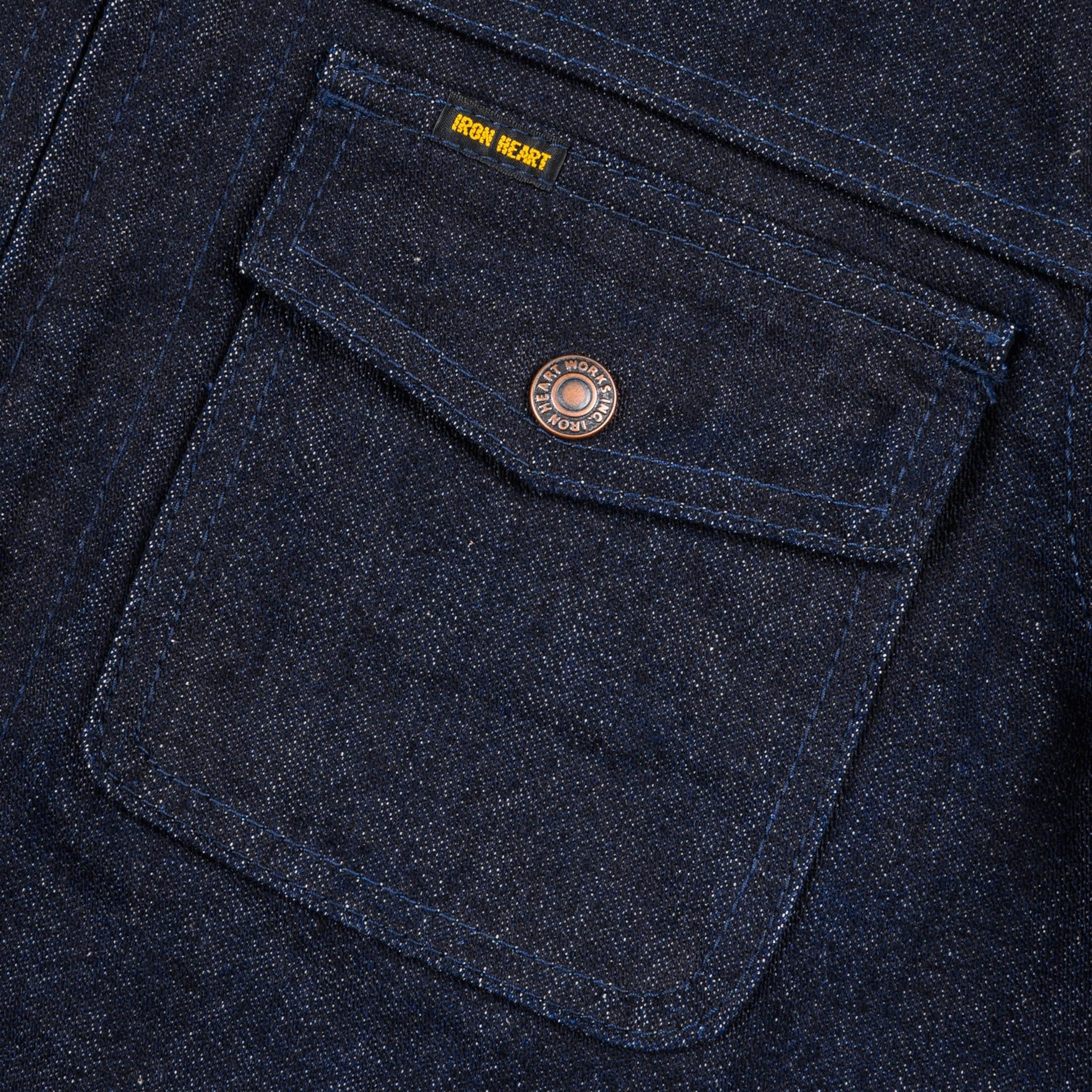 IHJ-122-IND 14oz Broken Twill Selvedge Denim Work Jacket - Indigo