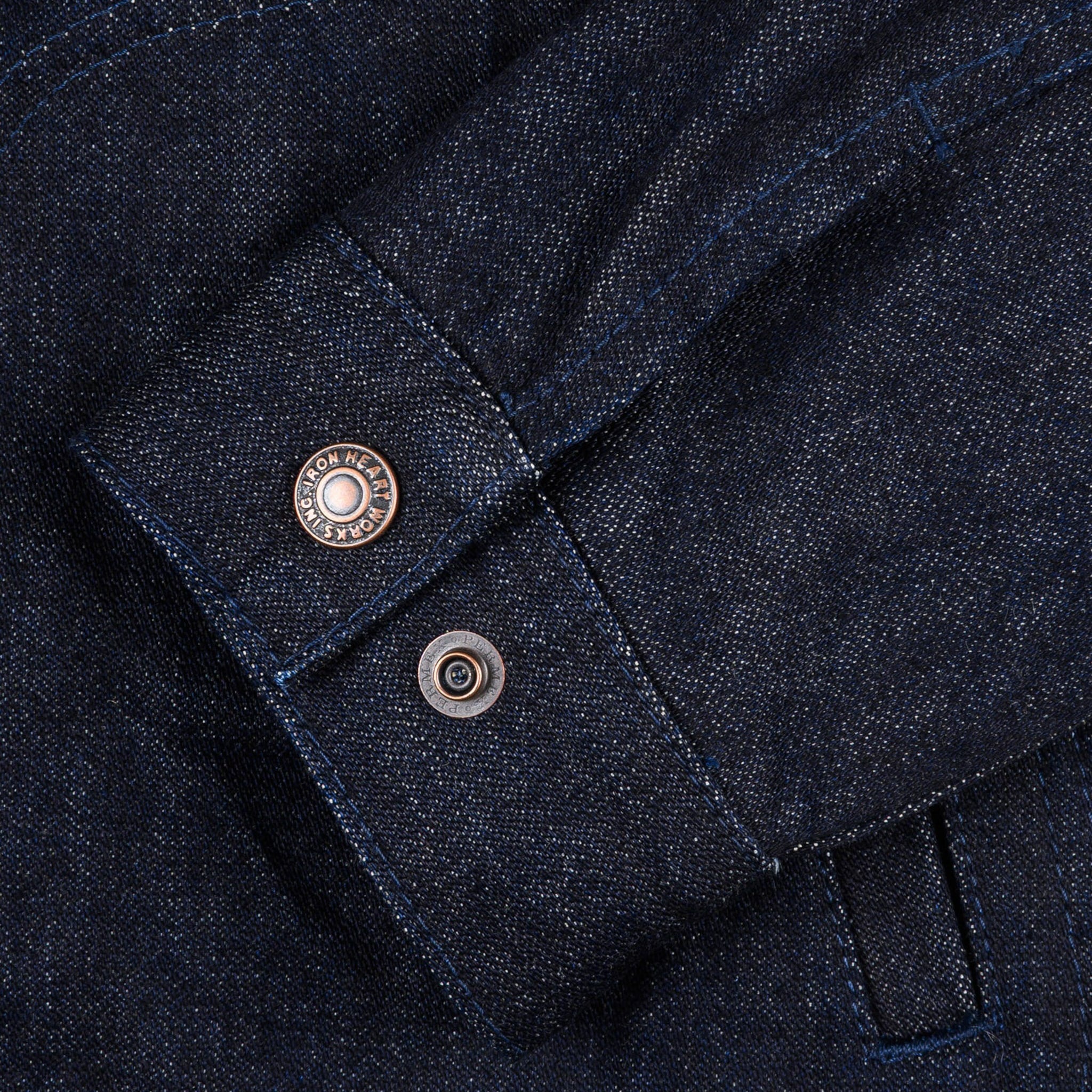 IHJ-122-IND 14oz Broken Twill Selvedge Denim Work Jacket - Indigo