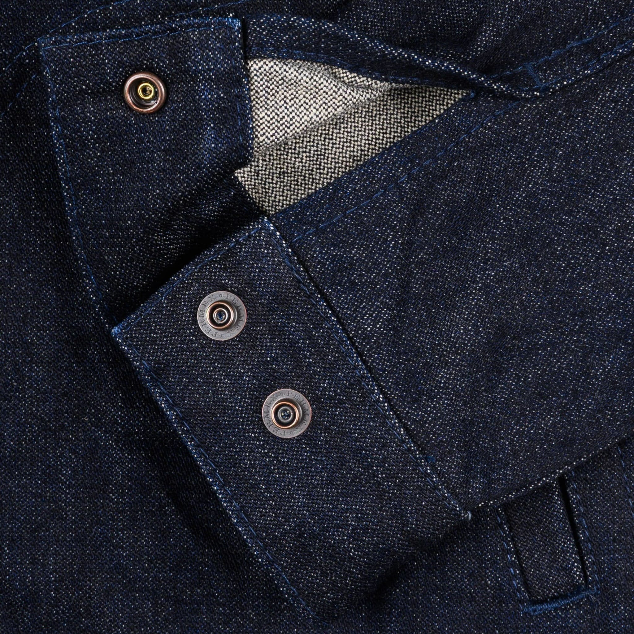 IHJ-122-IND 14oz Broken Twill Selvedge Denim Work Jacket - Indigo