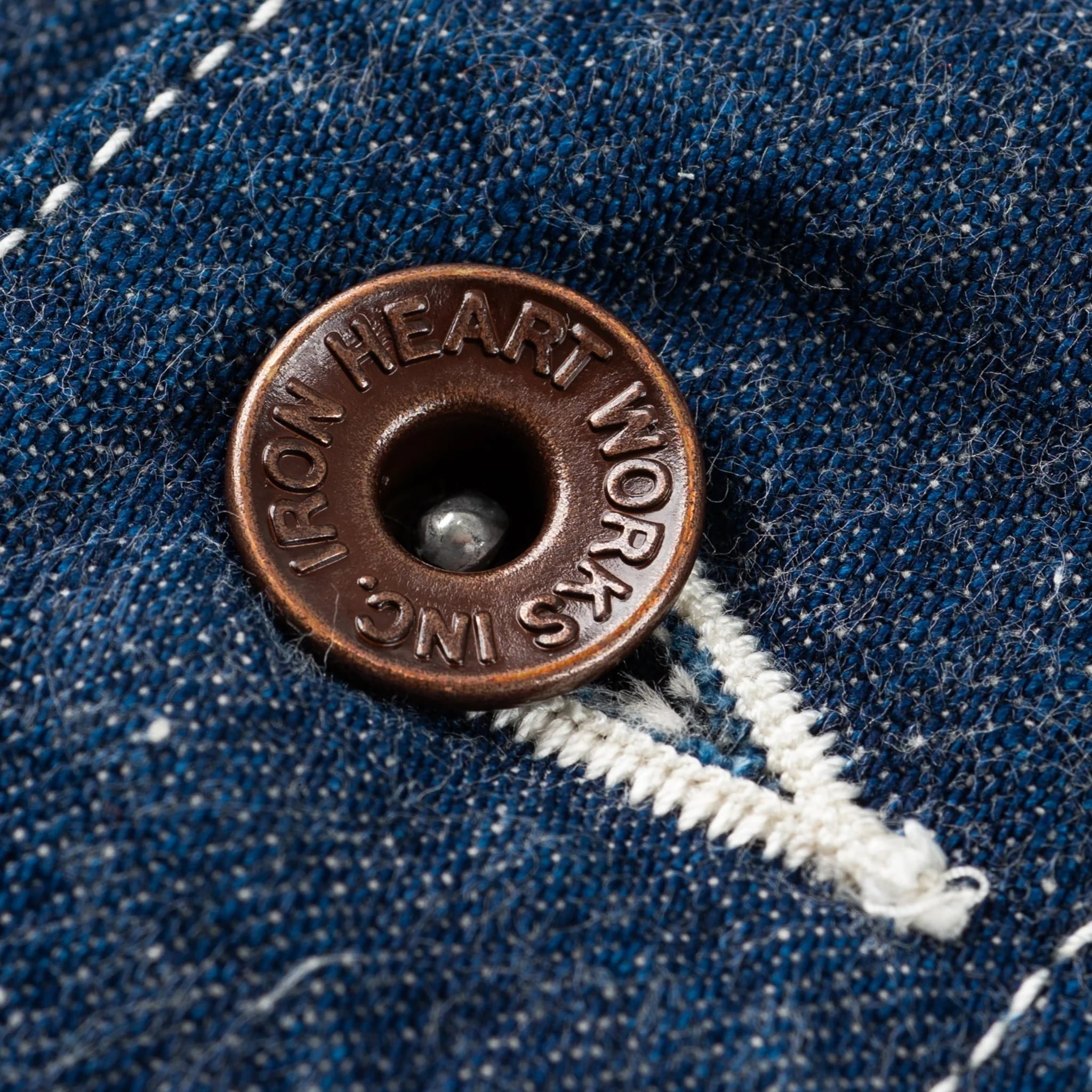 IHJ-149-IND 10oz Selvedge Denim Blanket Lined Chore Jacket - Indigo