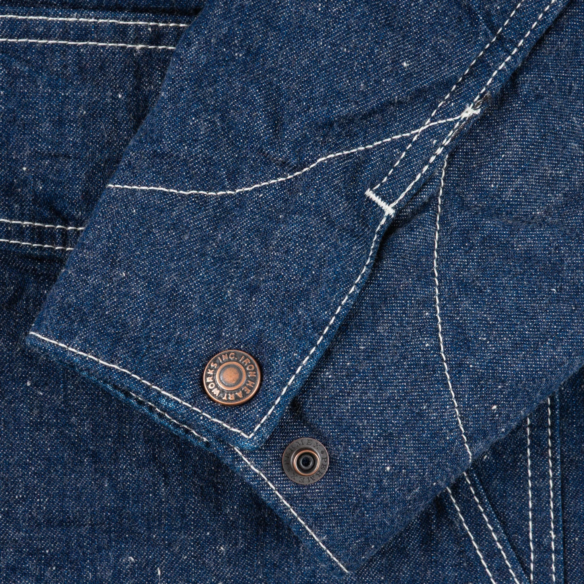 IHJ-149-IND 10oz Selvedge Denim Blanket Lined Chore Jacket - Indigo