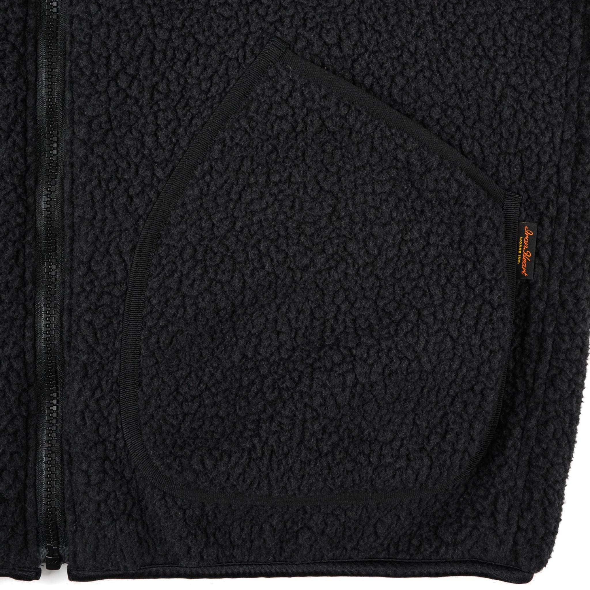 IHJ-157-BLK Reversible Fleece Jacket - Black