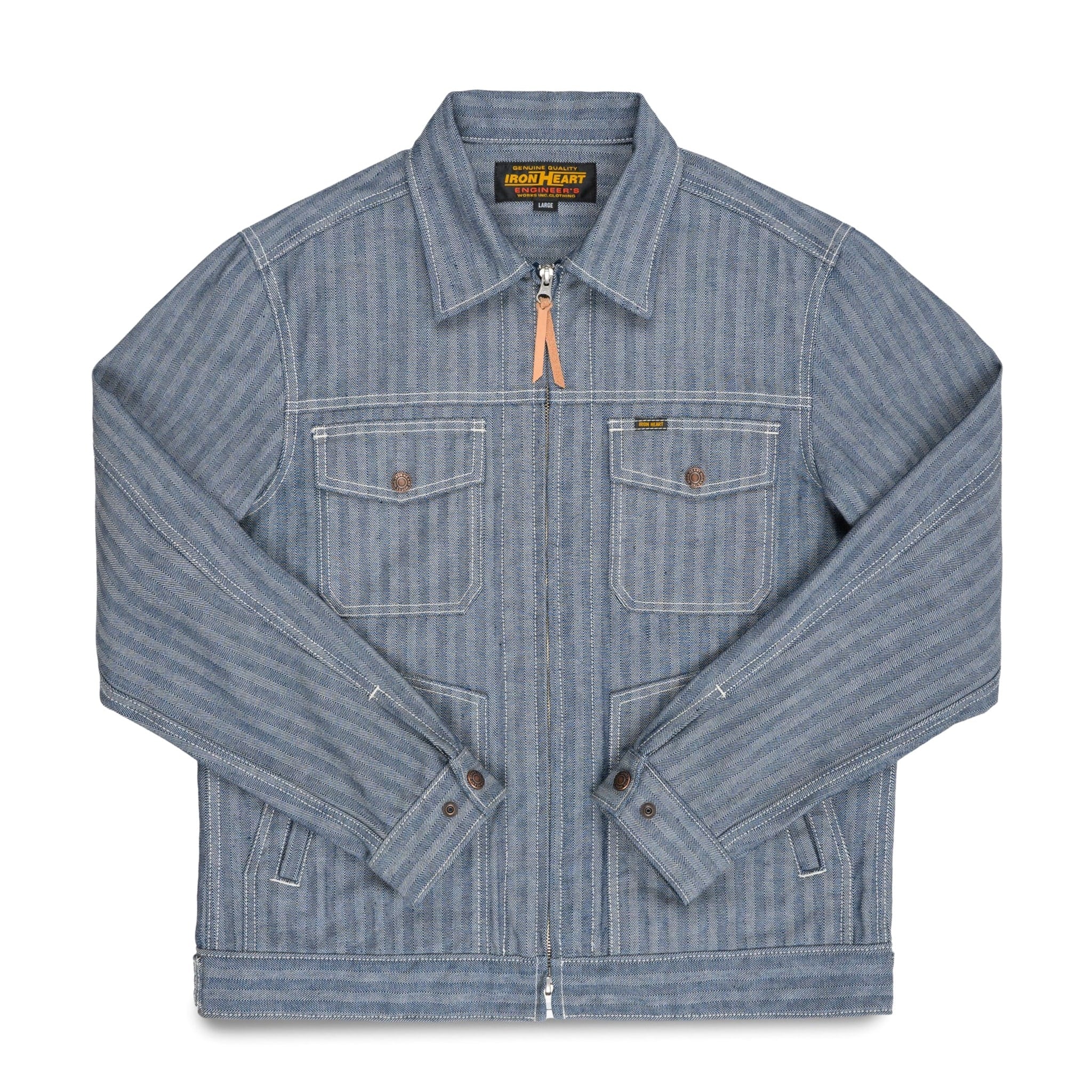 IHJ-164-IND 10.5oz Herringbone Work Jacket - Indigo