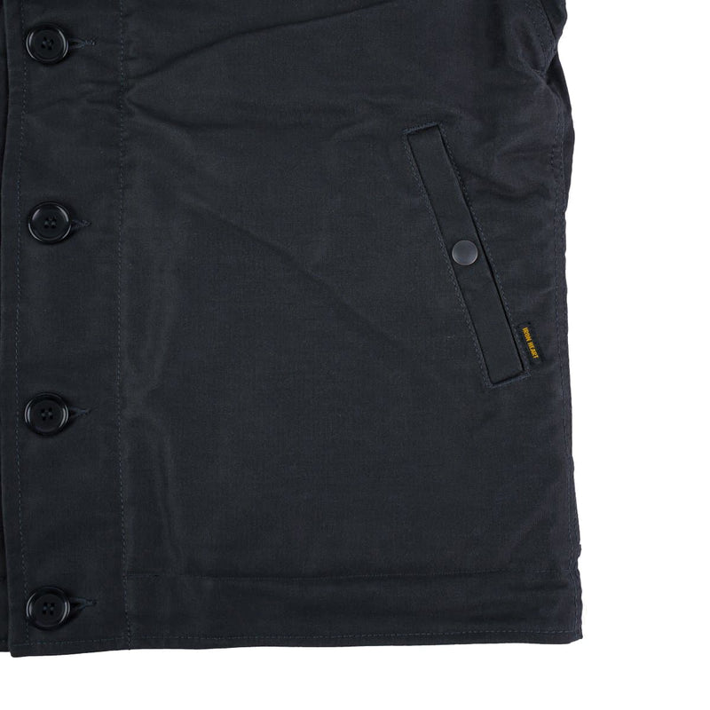 IHM-13-BLK Oiled Whipcord N1 Deck Jacket - Black