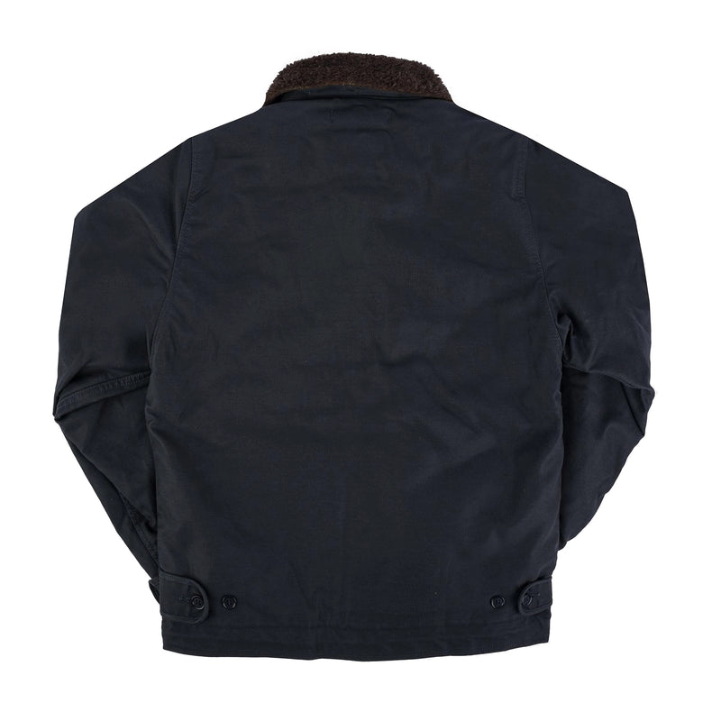 IHM-13-BLK Oiled Whipcord N1 Deck Jacket - Black