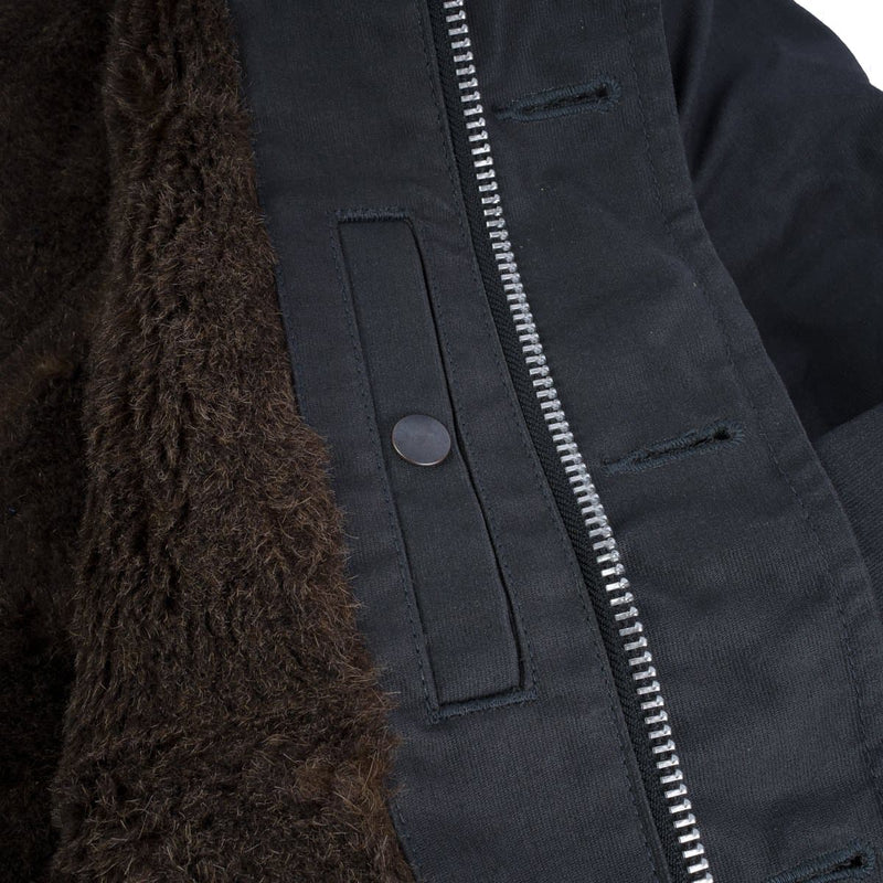 IHM-13-BLK Oiled Whipcord N1 Deck Jacket - Black