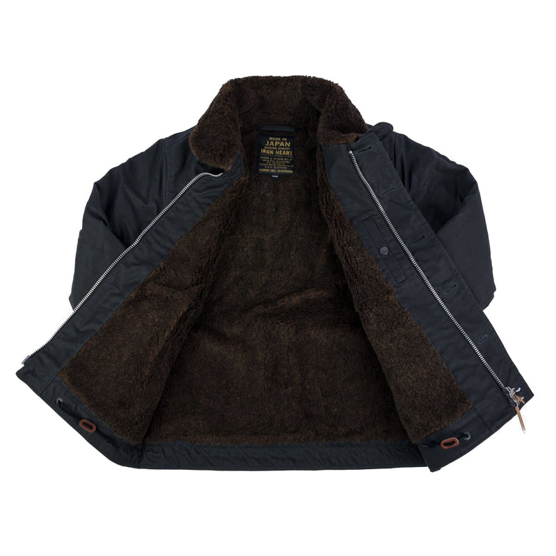 IHM-13-BLK Oiled Whipcord N1 Deck Jacket - Black