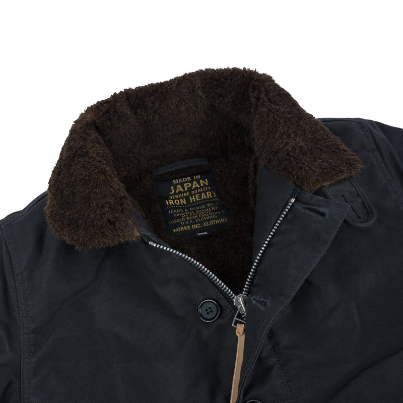IHM-13-BLK Oiled Whipcord N1 Deck Jacket - Black