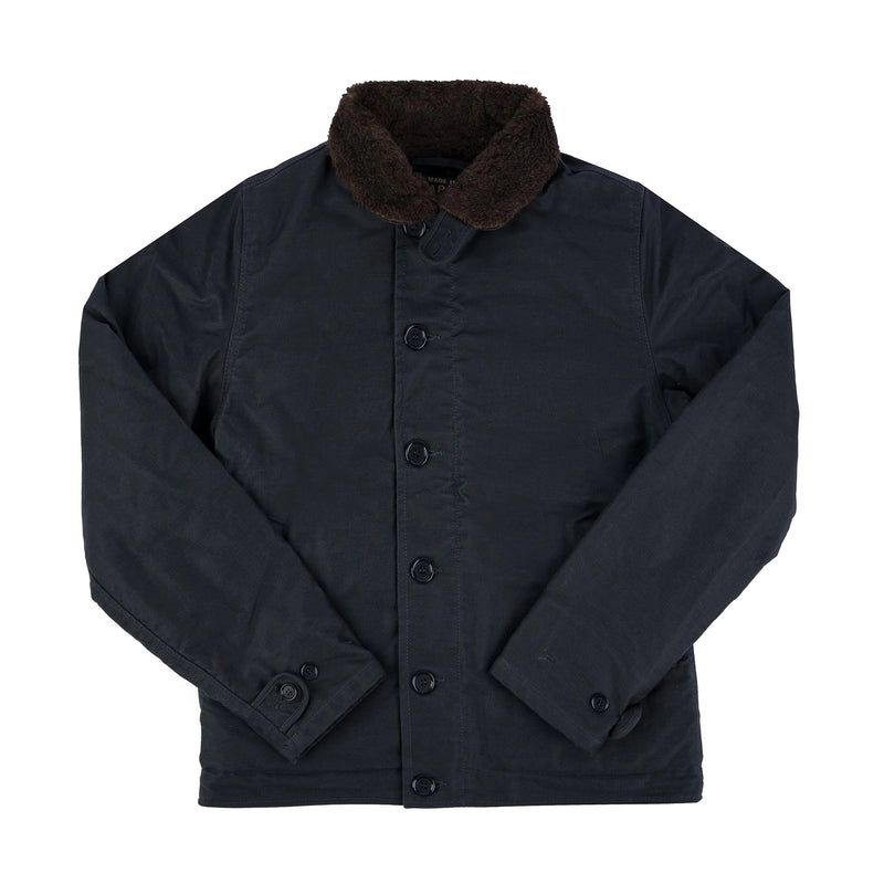 IHM-13-BLK Oiled Whipcord N1 Deck Jacket - Black