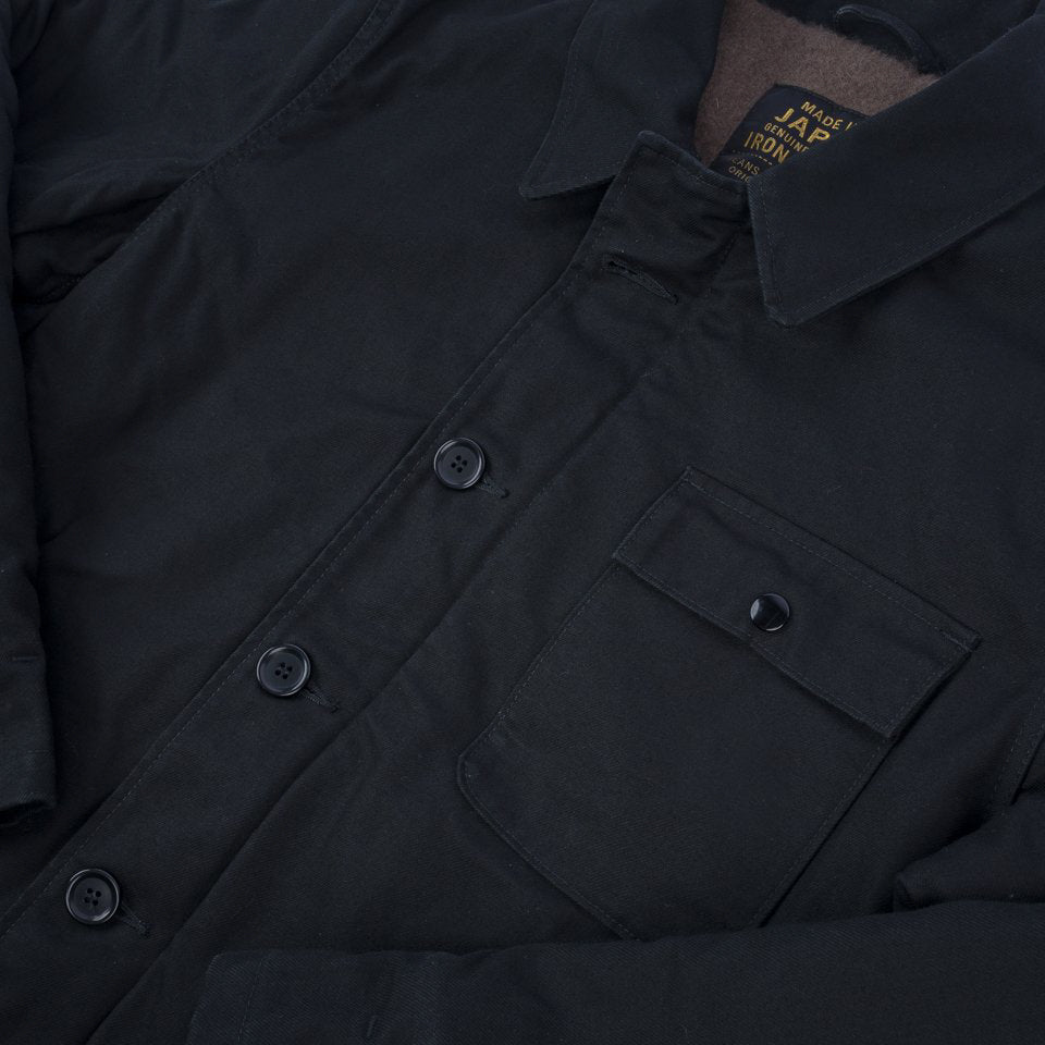 Iron Heart IHM-39-BLK Military Serge A2 Deck Jacket Black