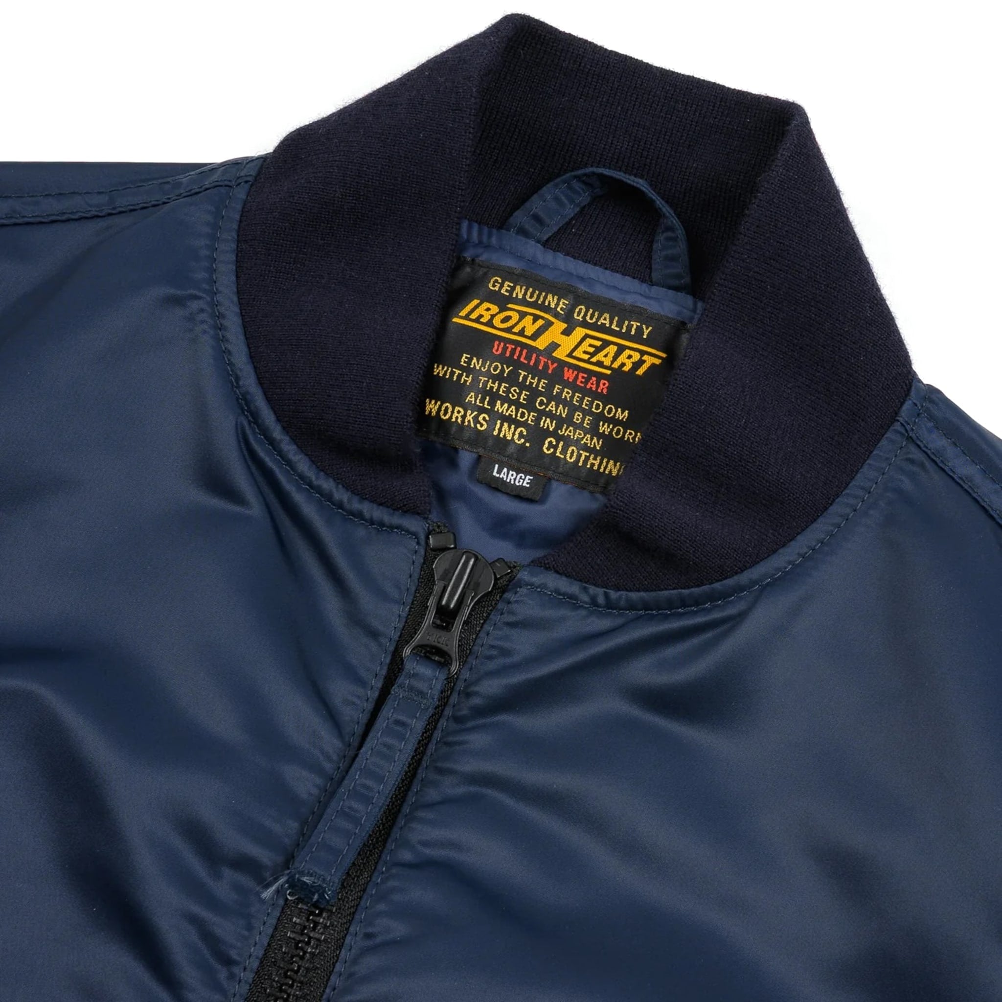 Iron Heart IHM-50-NAV 4.8oz Nylon Type L-2B Jacket Navy | BlackBlue