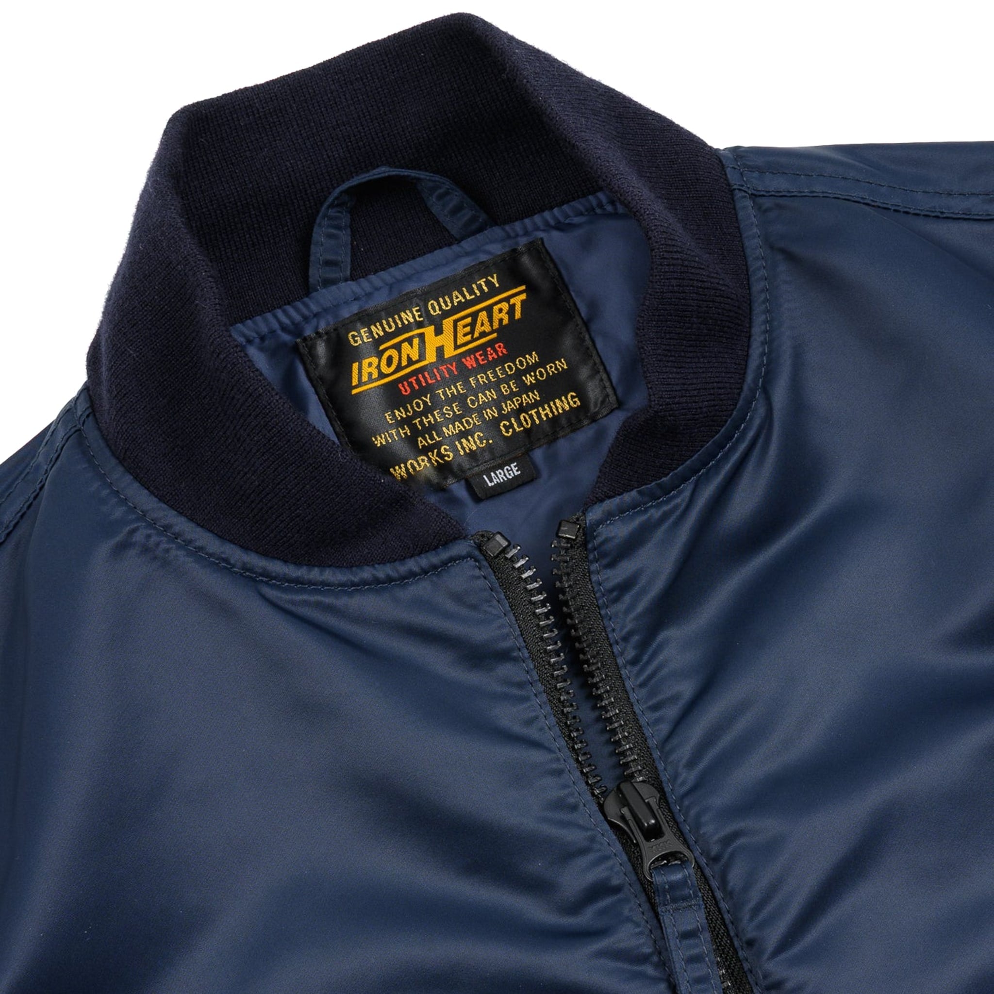 Iron Heart IHM-50-NAV 4.8oz Nylon Type L-2B Jacket Navy | BlackBlue