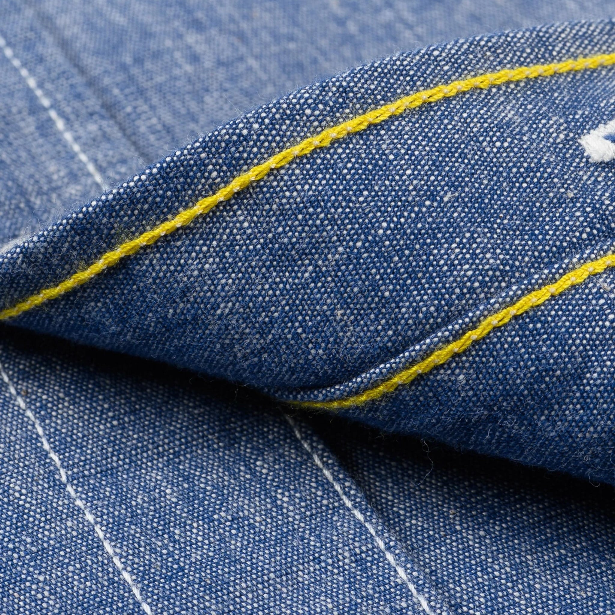 IHSH-21-BLU 10oz Selvedge Chambray Work Shirt - Blue