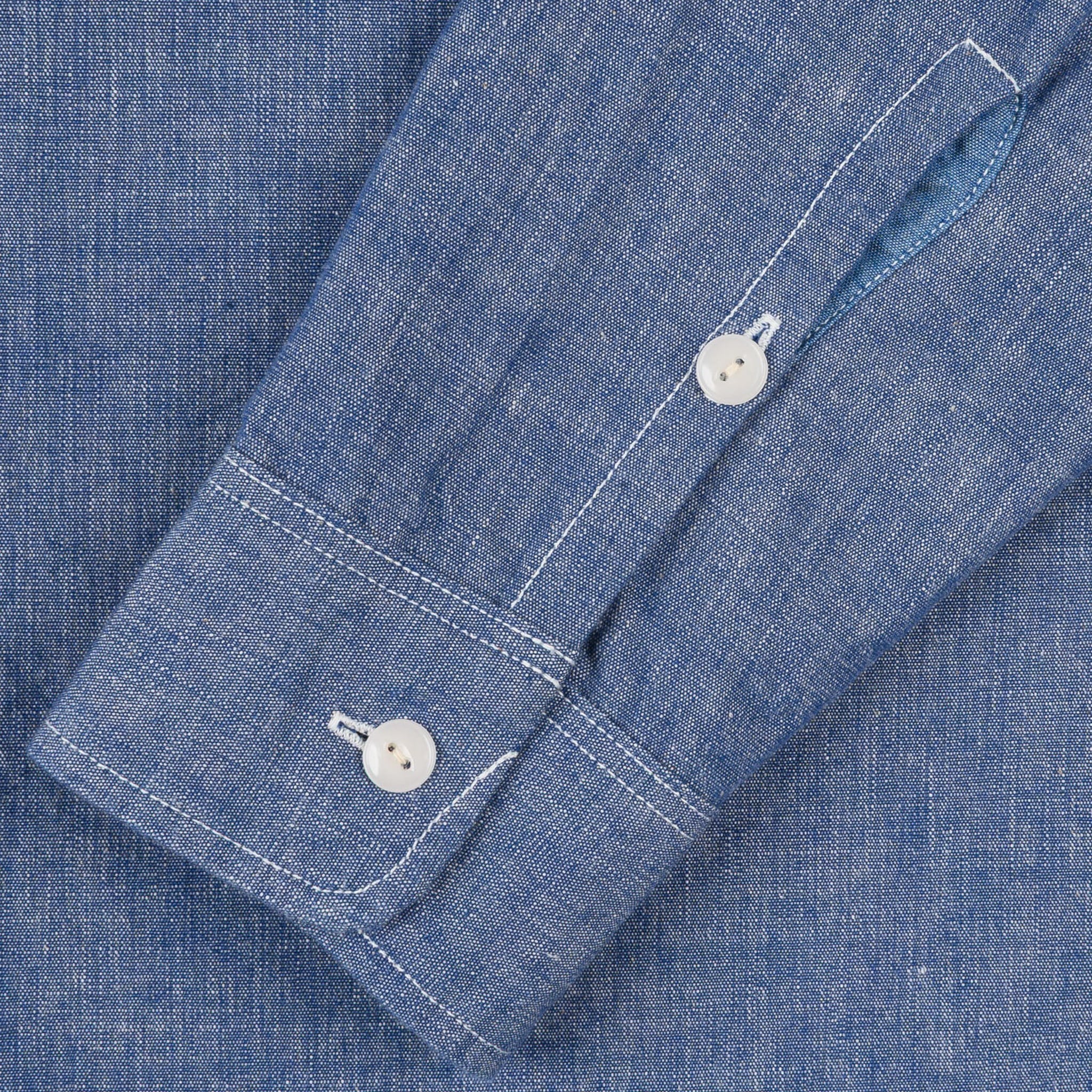 IHSH-21-BLU 10oz Selvedge Chambray Work Shirt - Blue