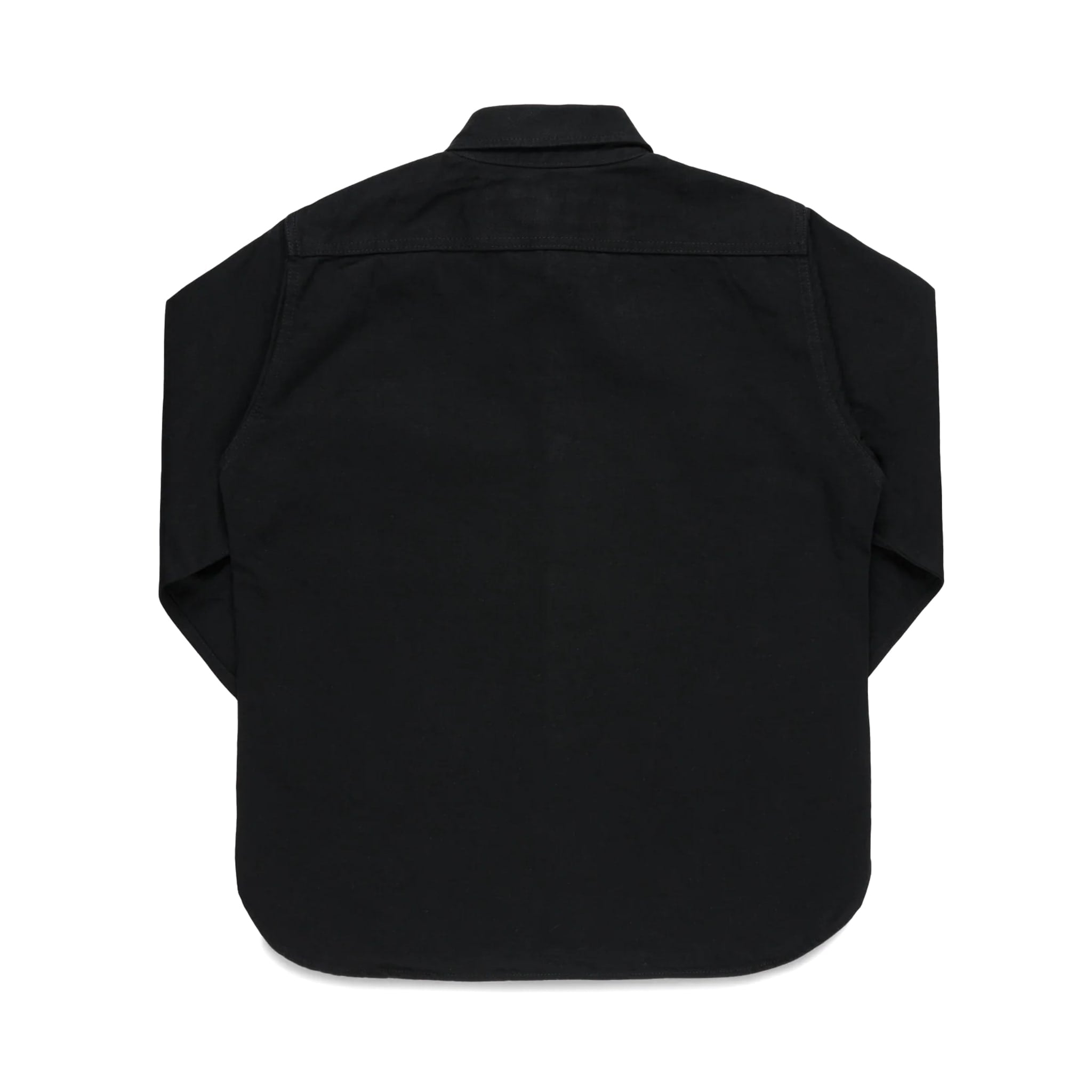 IHSH-338-BLK 12oz Selvedge Denim Work Shirt With Snaps - Black